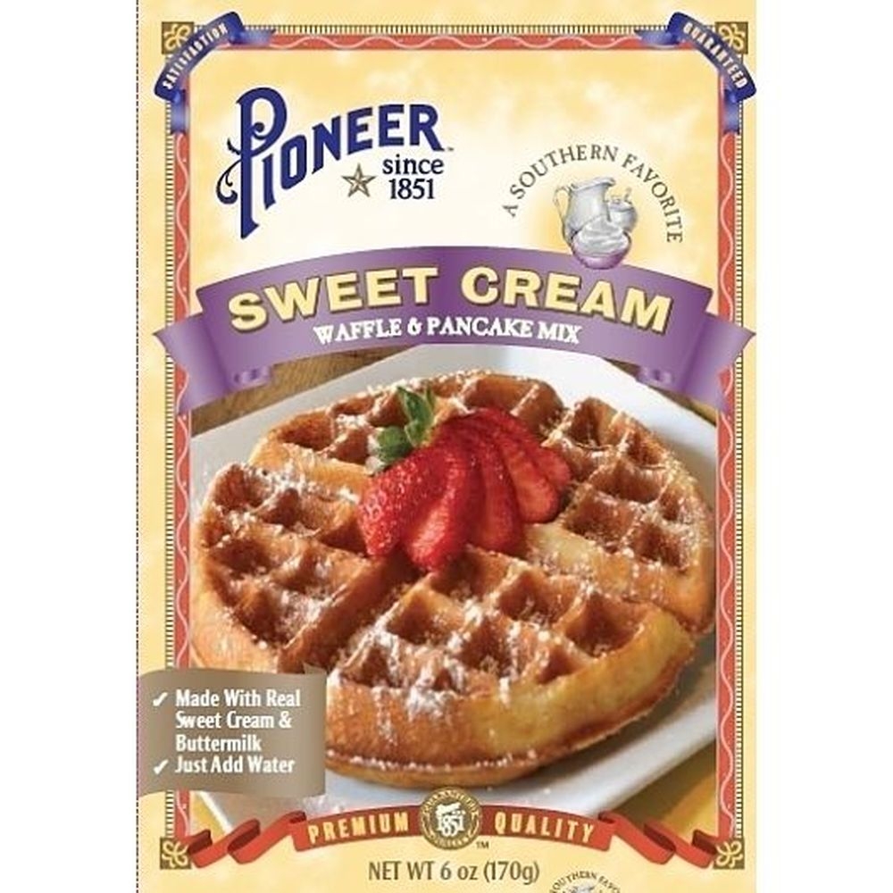 Pioneer Sweet Cream Waffle and Pancake Mix, 6 Ounce -- 12 per case