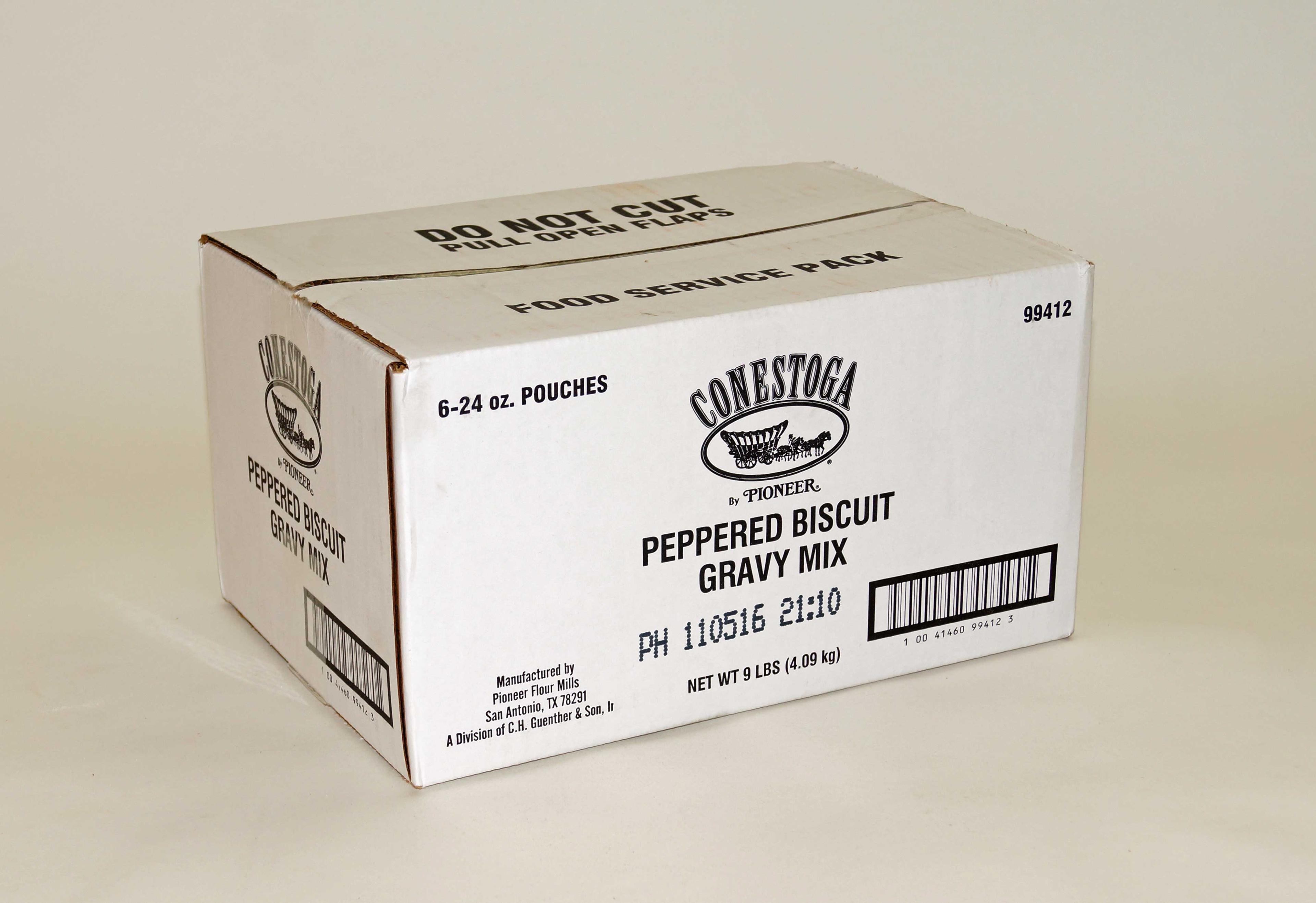 Conestoga Peppered Biscuit Gravy Mix, 24 Ounce -- 6 per case.