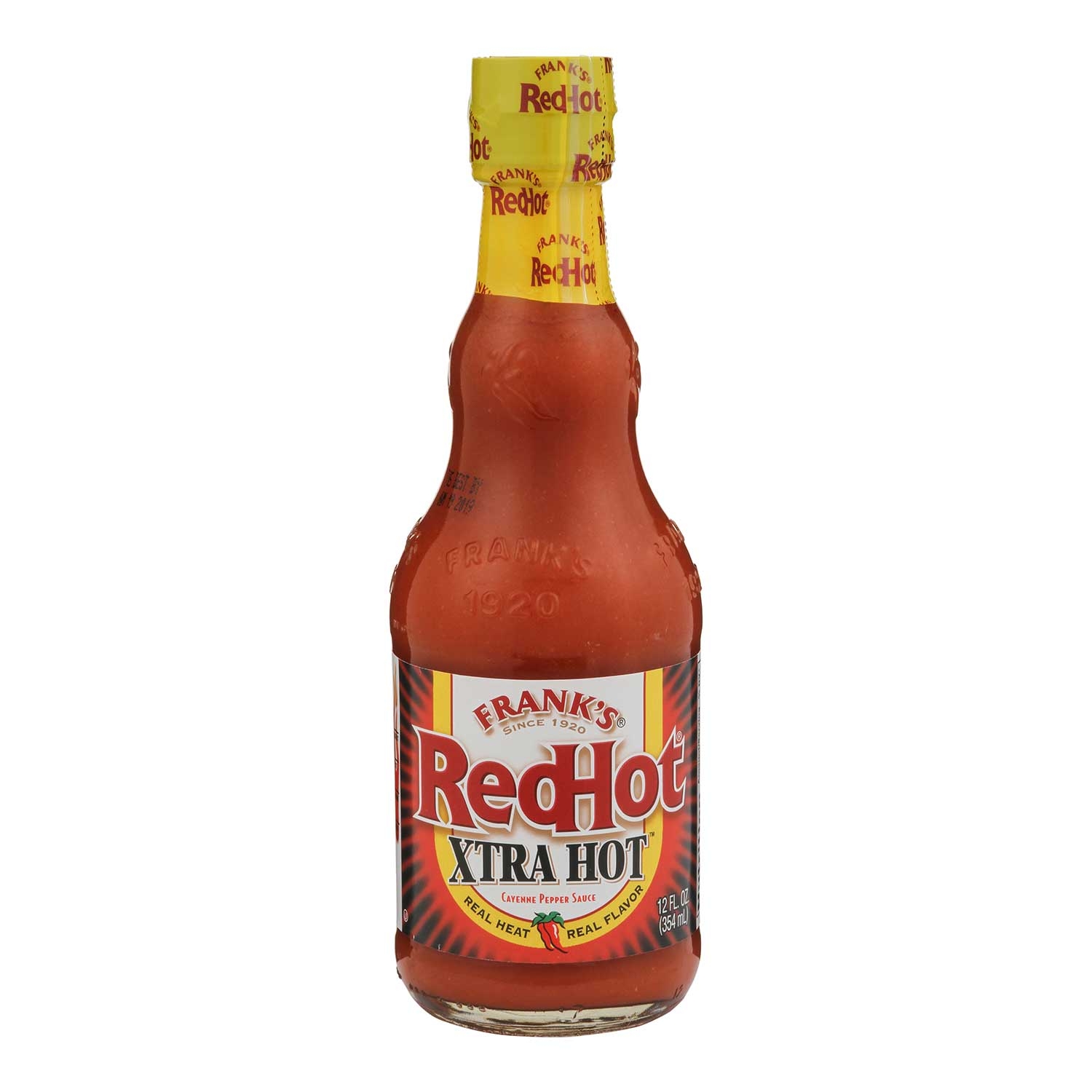 Franks Redhot Extra Hot Cayenne Pepper Sauce, 12 Fluid Ounce -- 12 per case.