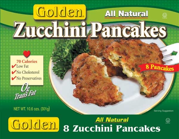 Old Fashioned Kitchen Golden Zucchini Pancake, 1.33 Ounce - 8 per box -- 12 per case.