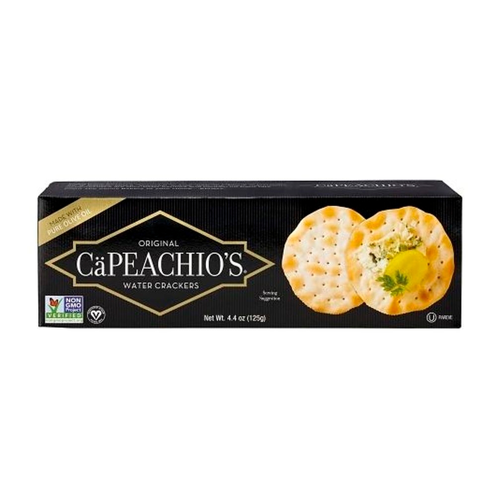 Capeachios Original Water Crackers, 125 Gram - 12 per case