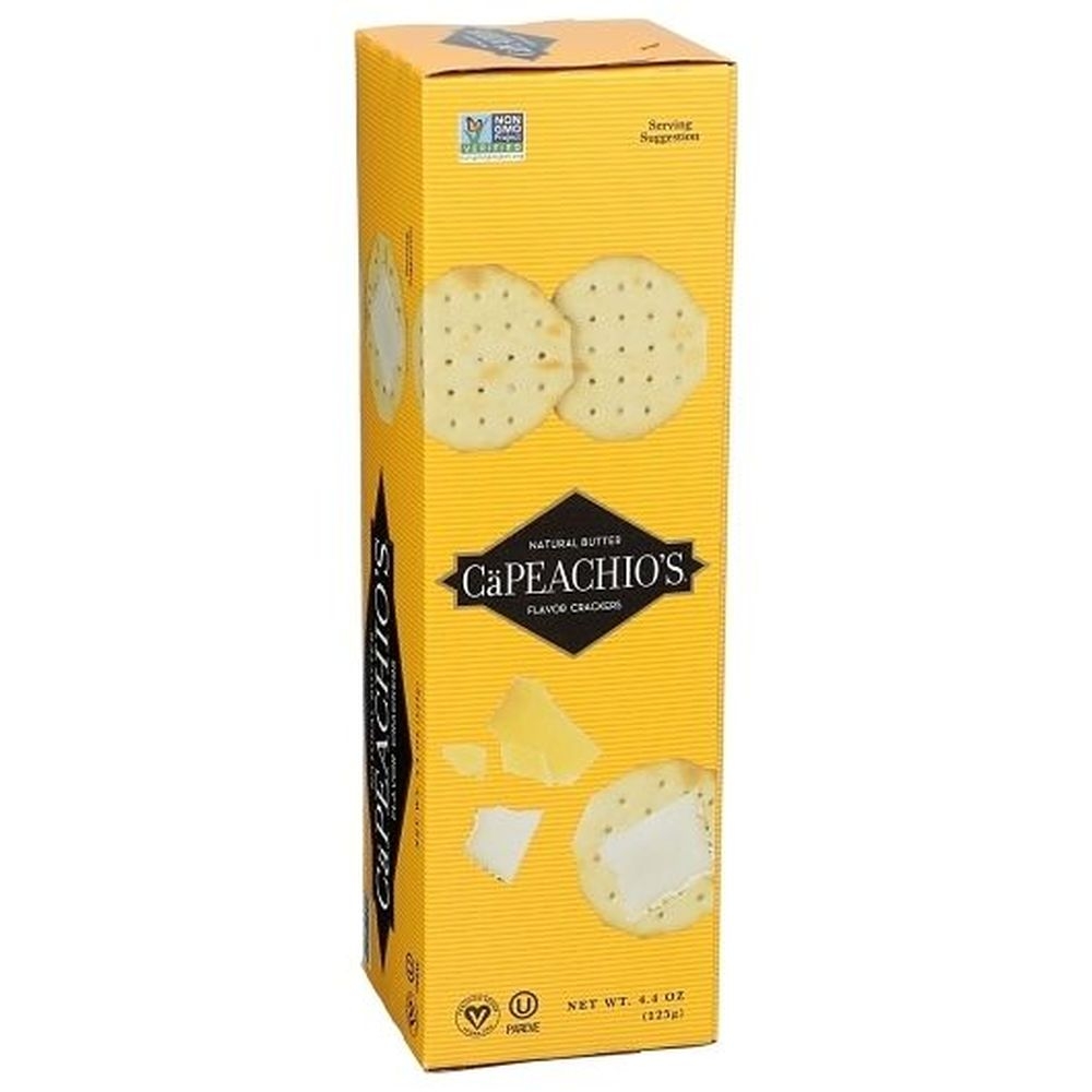 Capeachios Natural Butter Flavor Crackers, 4.4 Ounce - 12 per case