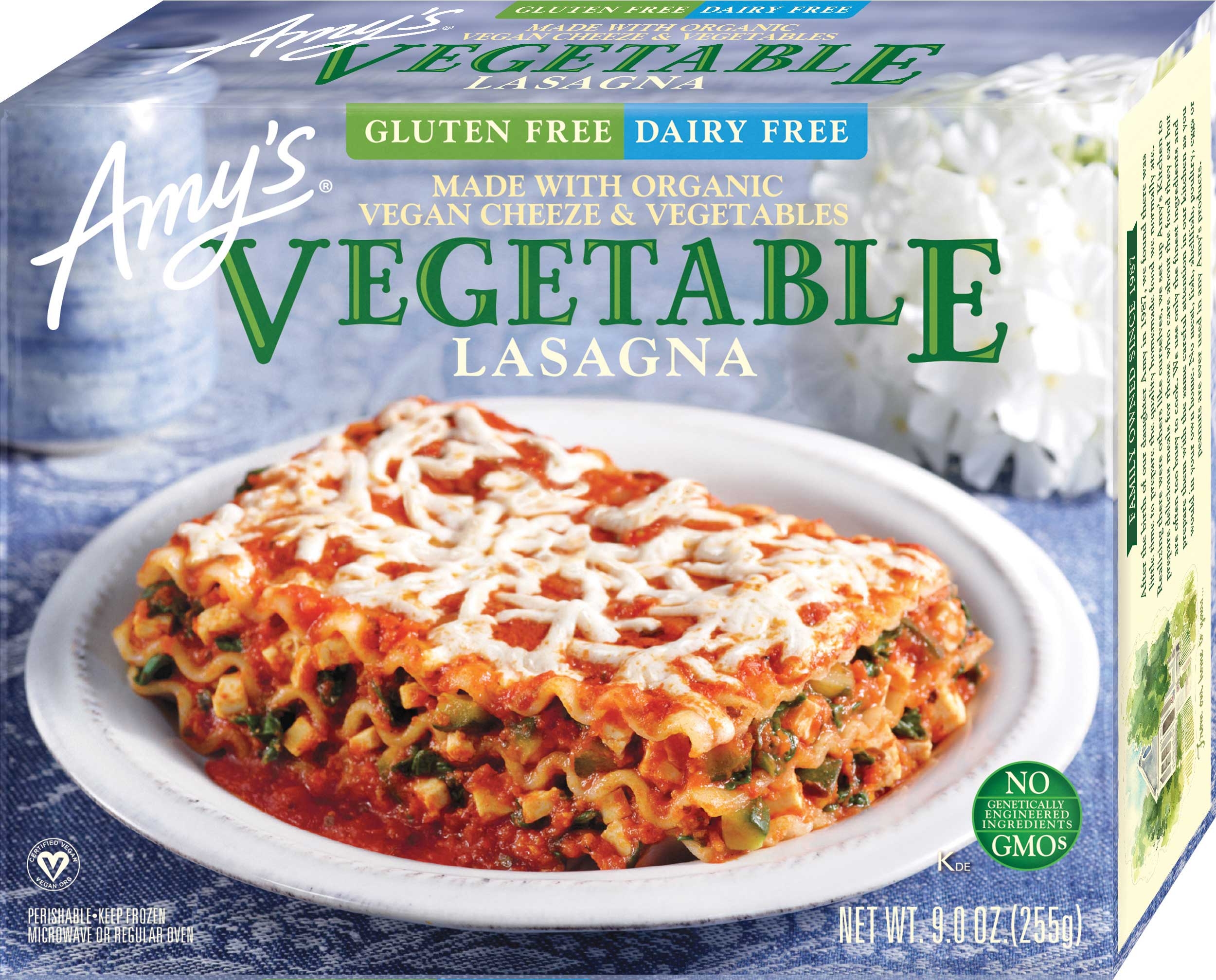 Amys Gluten Free Dairy Free Vegetable Lasagna, 9 Ounce -- 12 per case.