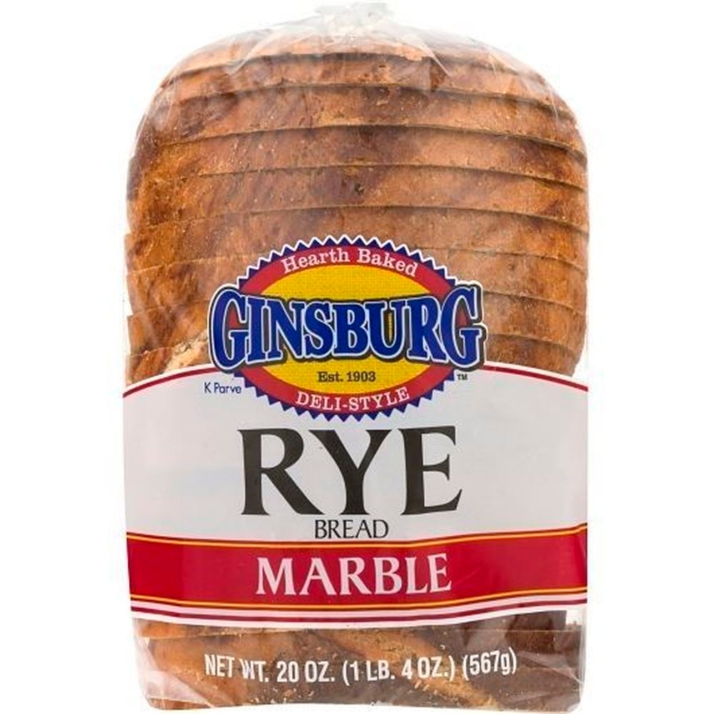 Ginsburg Marble Rye Bread, 20 Ounce -- 12 per case