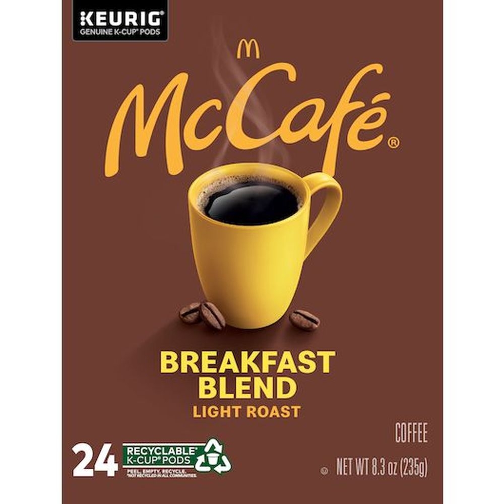 Mccafe Breakfast Blend Light Roast K-Cup Coffee Pod, 24 count -- 4 per case