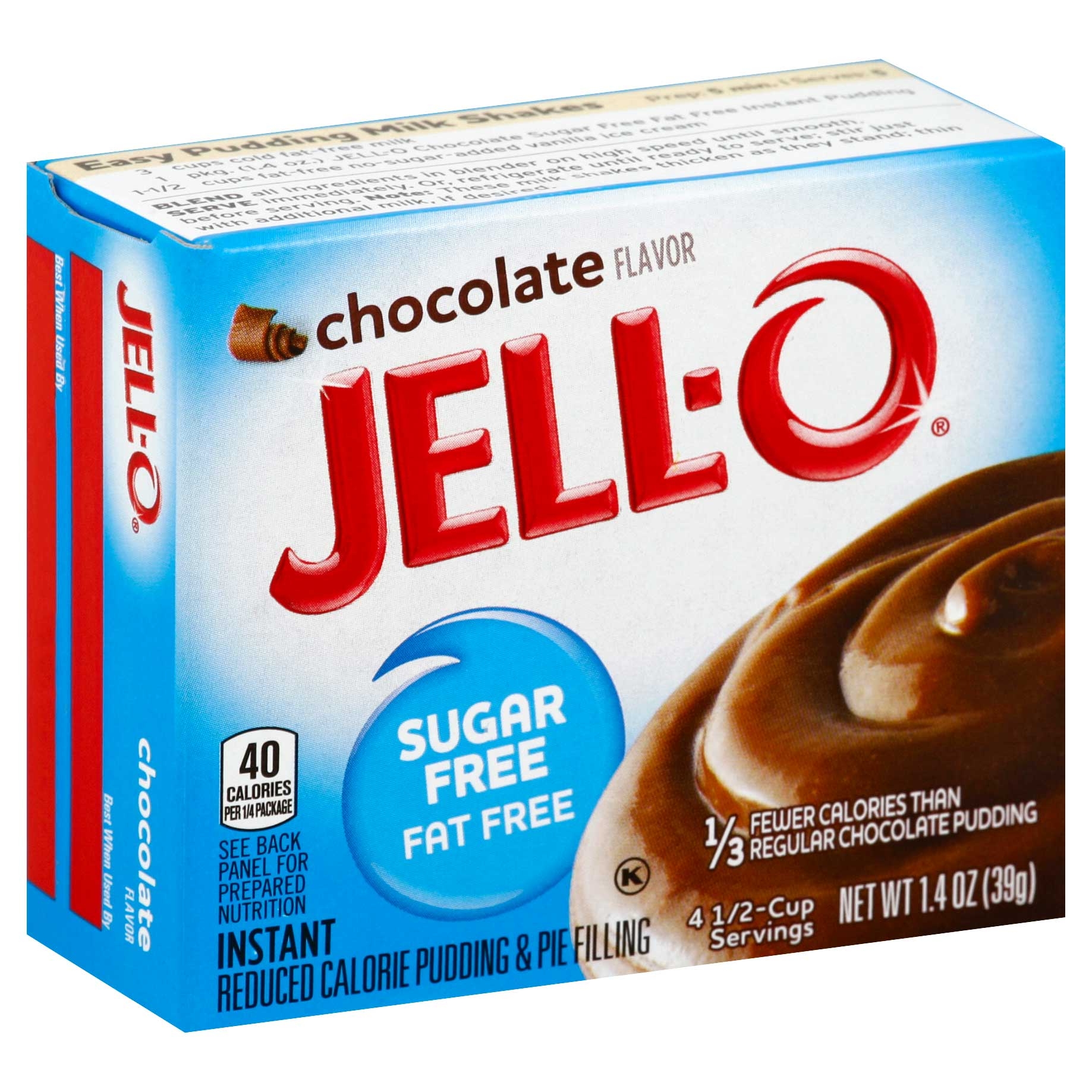 Jello Sugar/Fat Free Instant Chocolate Pudding, 1.4 Ounce -- 24 Case