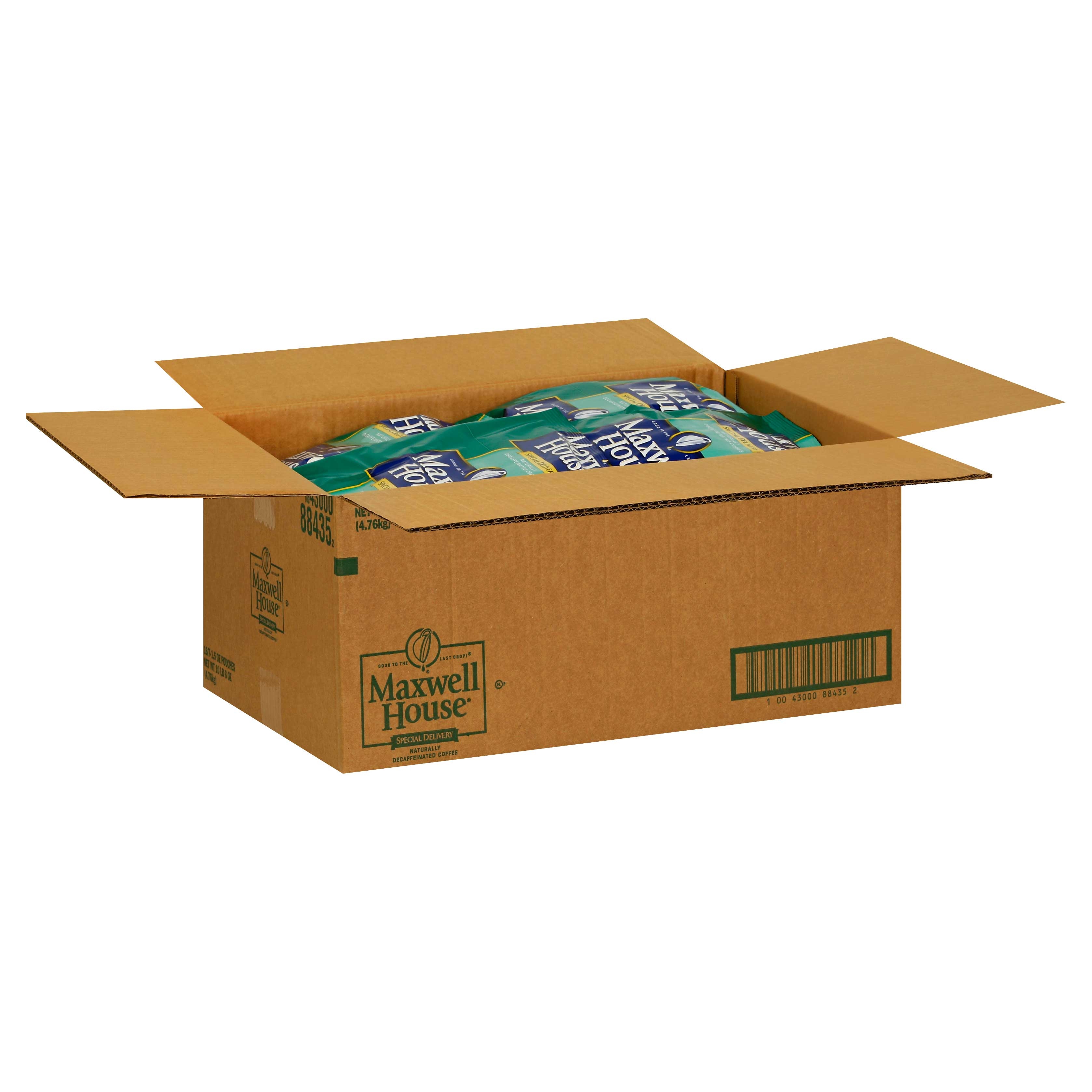 Maxwell House Special Delivery Decaf Ground Coffee - 1.5 oz. pouch, 112 pouches per case