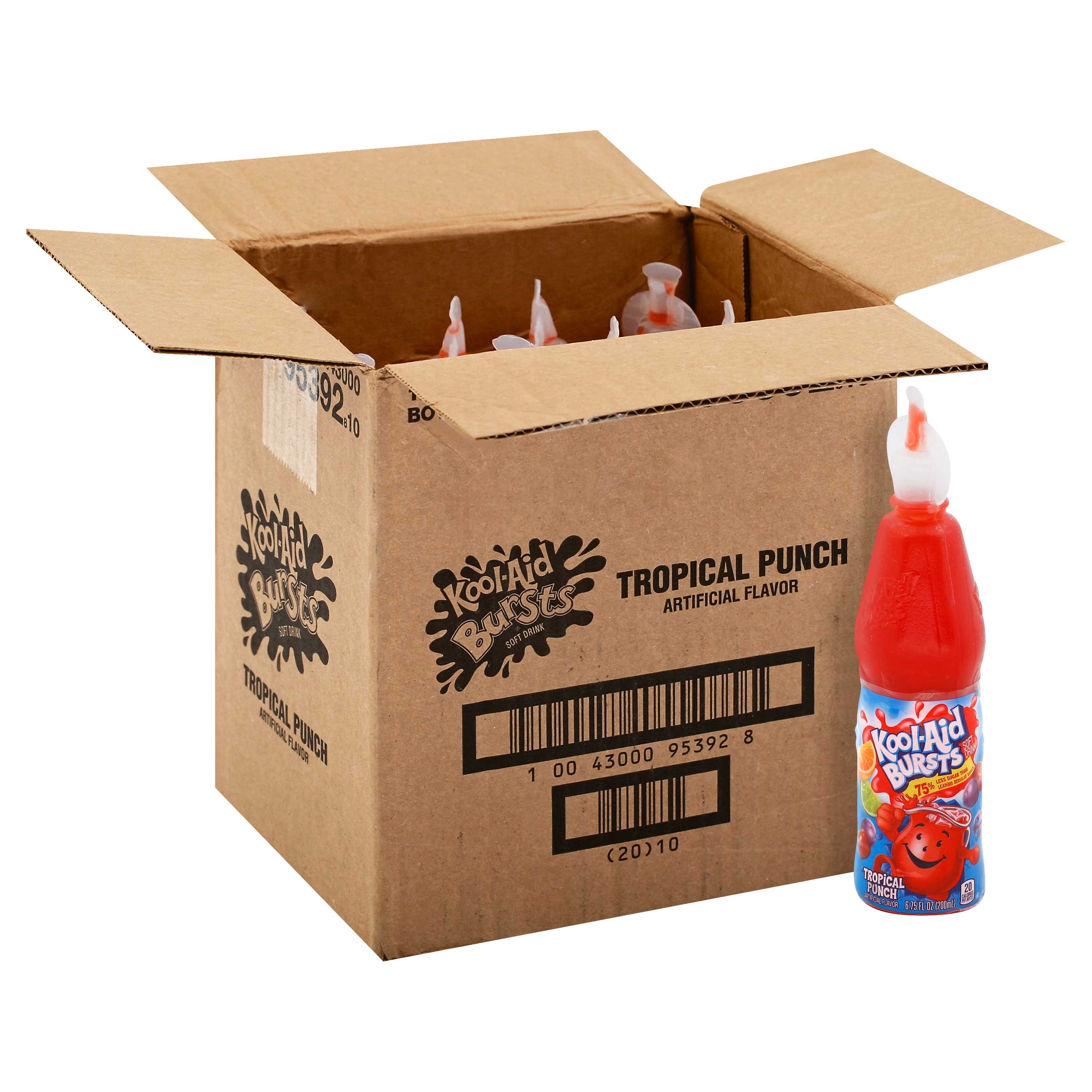 Kool-Aid Bursts Tropical Punch Ready-to-Drink Juice Bottle, 6.75 ounce -- 12 per case