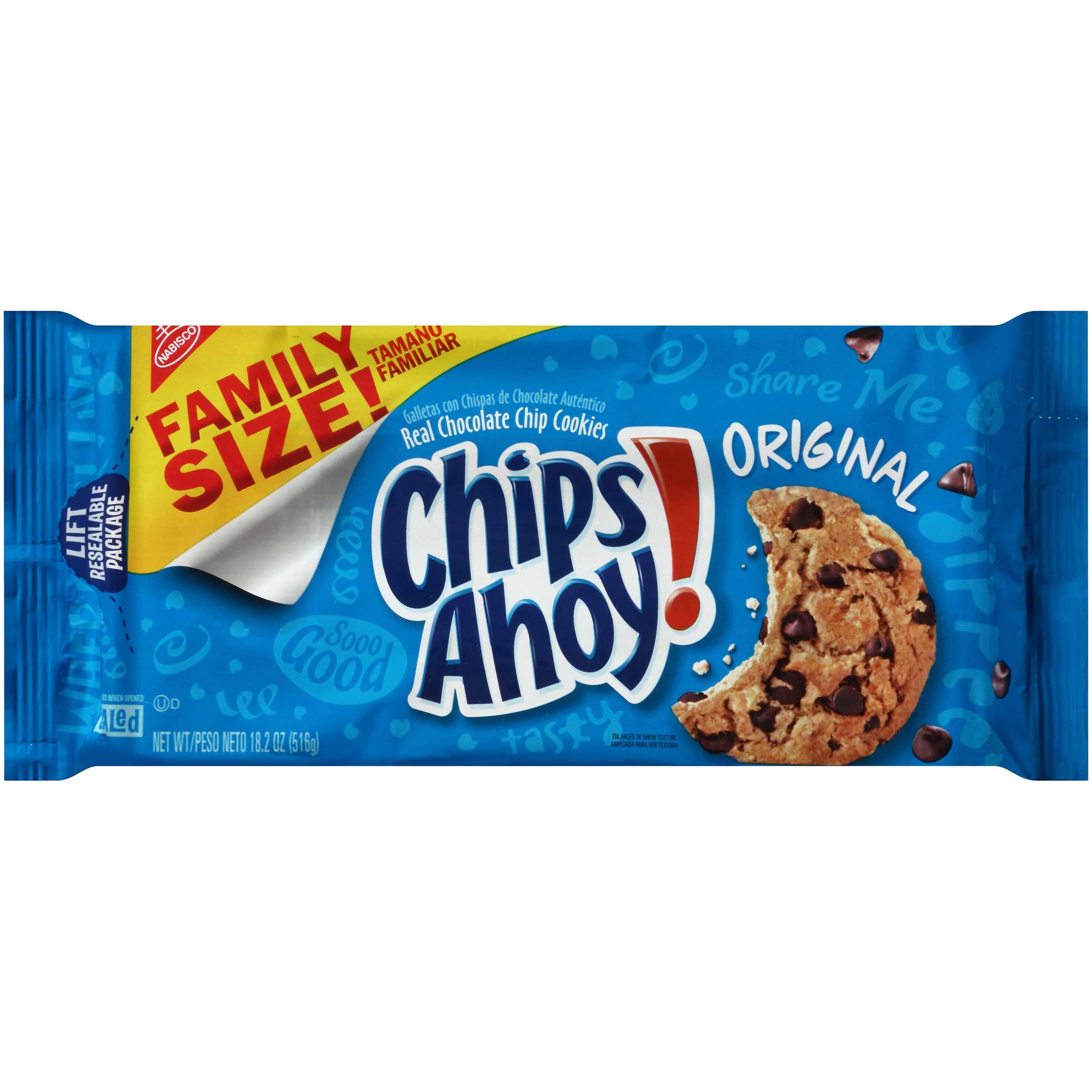 Chips Ahoy Original Real Chocolate Chip Cookies, 18.2 Ounce -- 12 per case.
