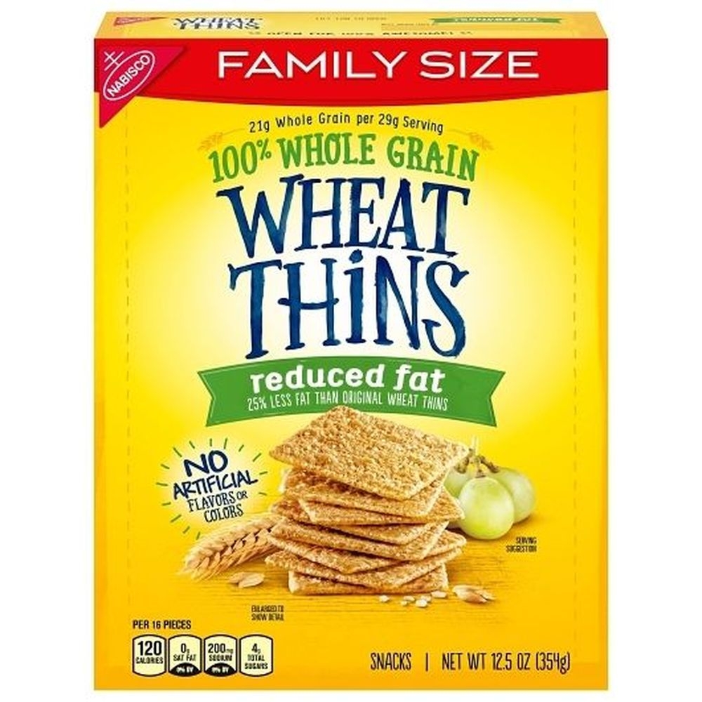 Wheat Thins Reduced Fat Cracker, 12.5 Ounce -- 6 per case