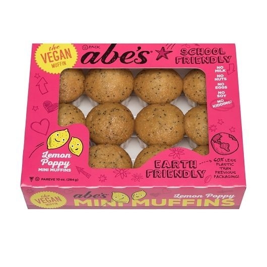 Abes Vegan Lemon Poppy Muffin, 10 Ounce -- 12 per case