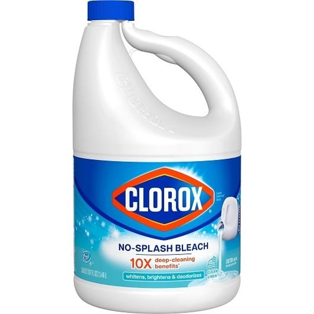 Clorox Clean Linen Splashless Liquid Bleach, 117 Fluid Ounce - 3 per case