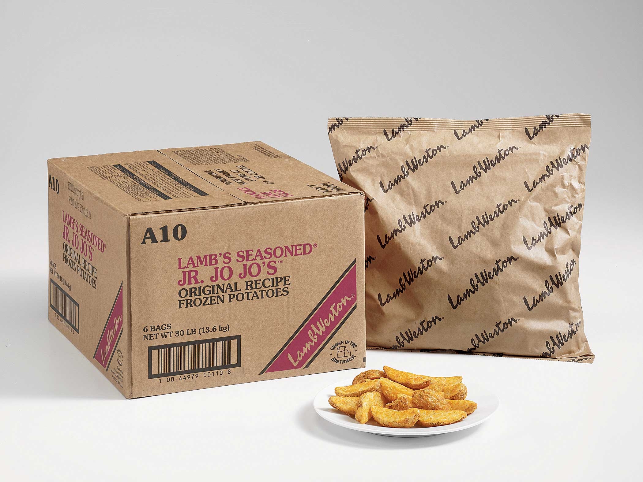 Lamb Weston Original Junior Jo Jos 4 Wedge Cut Potato Fry, 5 Pound -- 6 per case.