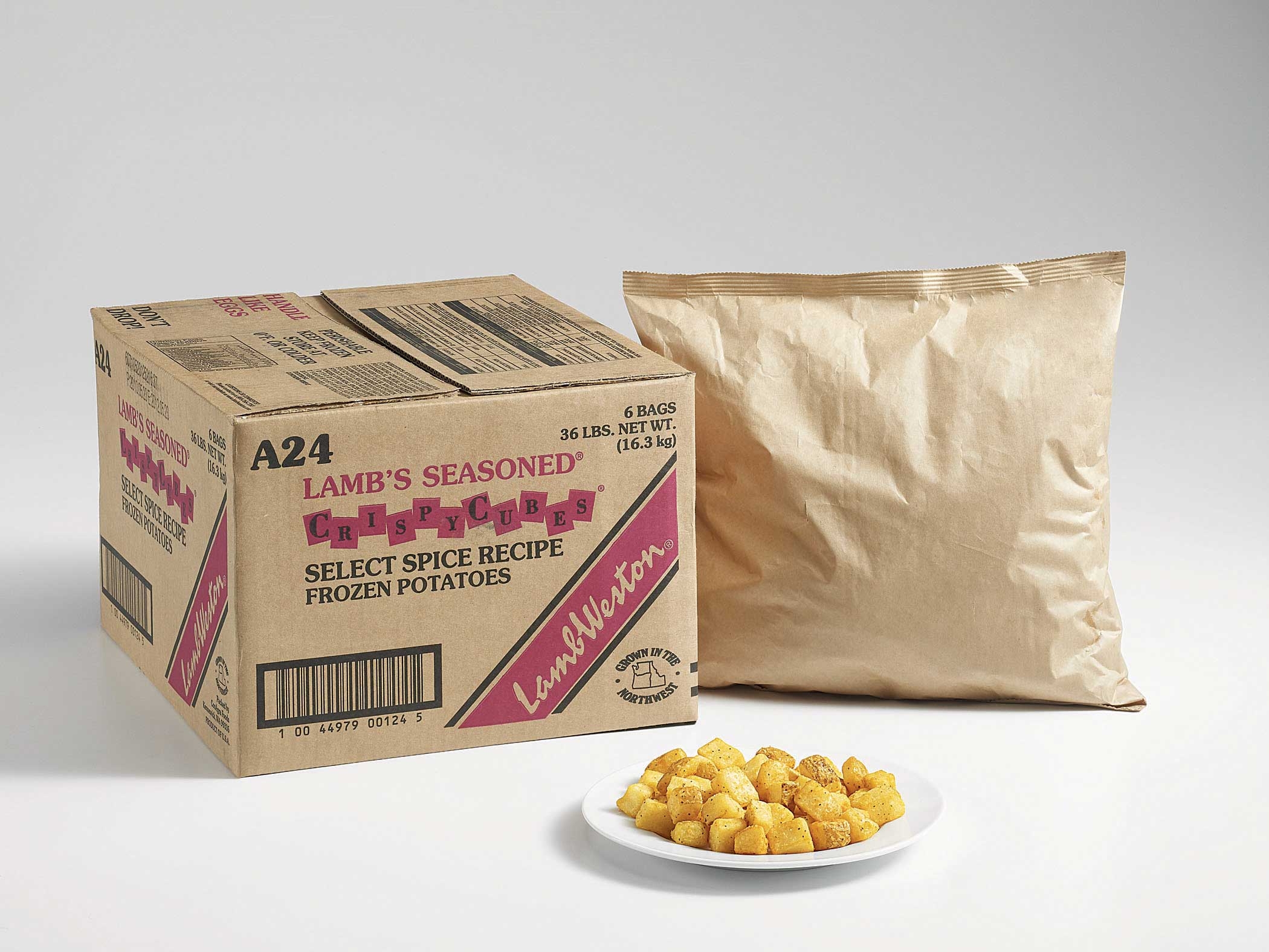 Lamb Weston CrispyCubes Select Spice Recipe Frozen Potatoes, 6 pound -- 6 per case