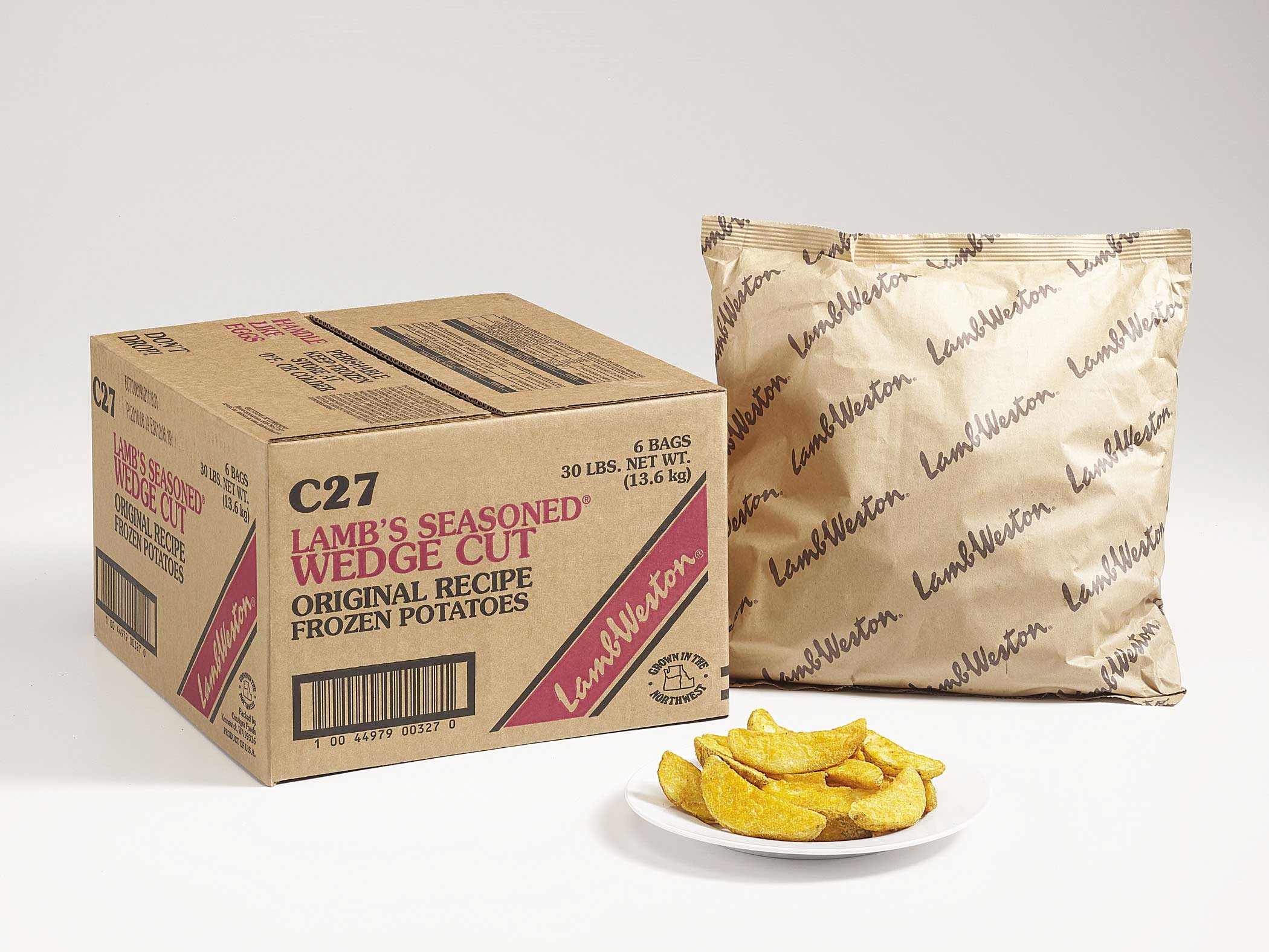 Lamb Weston Original 8 Wedge Cut Potato Fry, 5 Pound -- 6 per case.