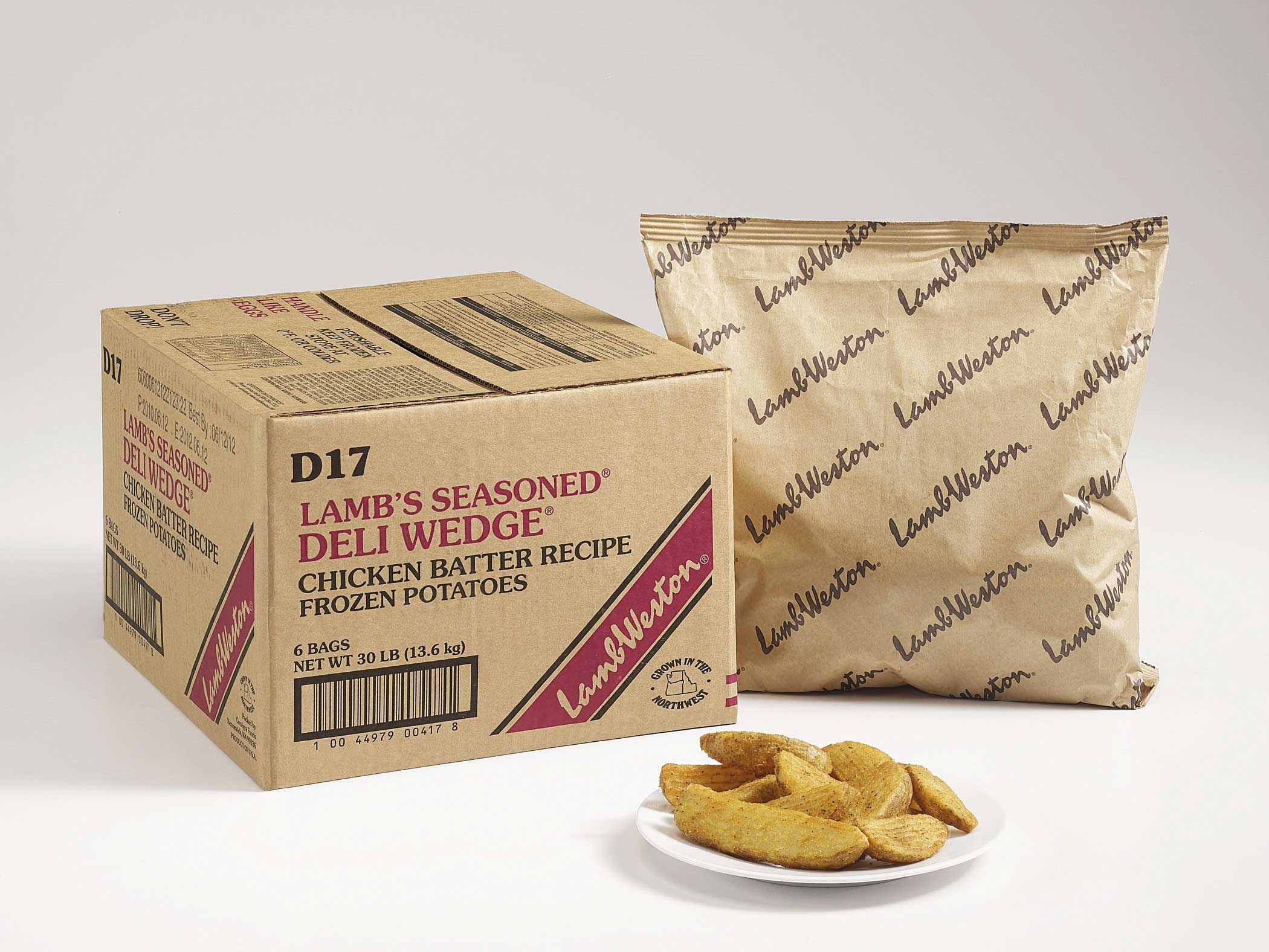Lamb Weston Chicken Batter Deli Crinkle Wedge Potato Fry, 5 Pound -- 6 per case.