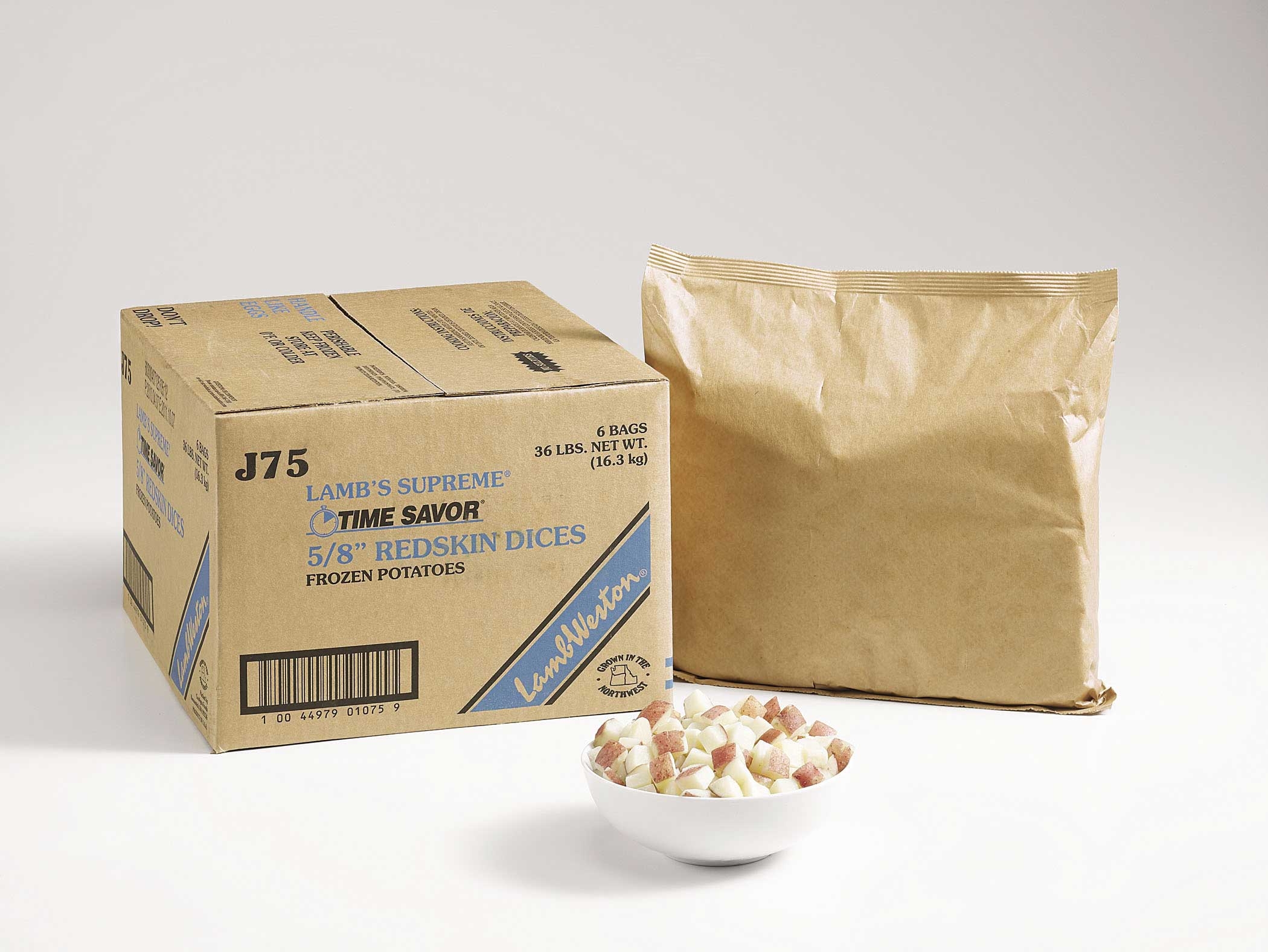 Time Savor Red Skin Salad Dices - 6 lb. package, 6 packages per case