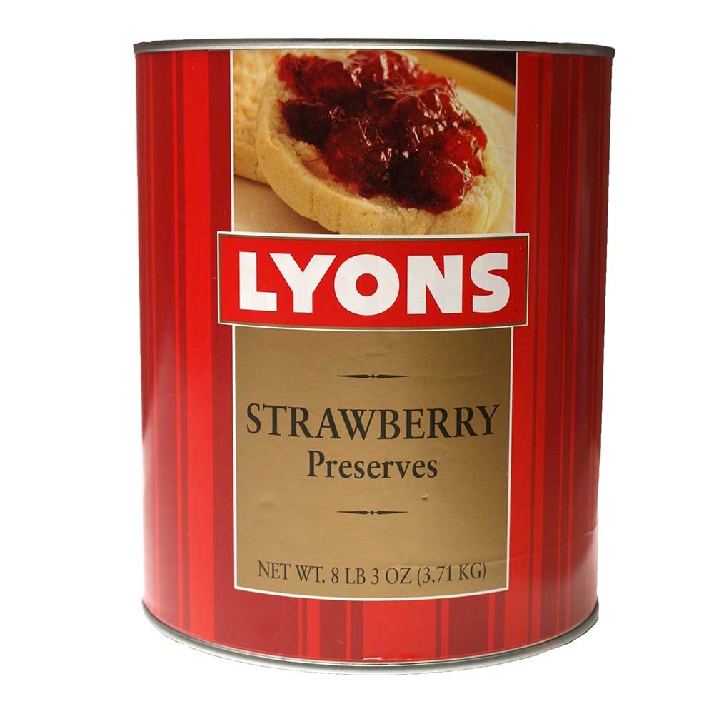 Lyons Strawberry Preserve, Number 10 Can -- 6 per case