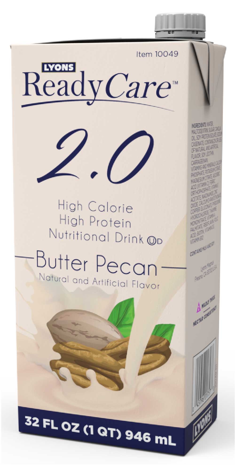 Lyons ReadyCare 2.0 Butter Pecan Nutritional Drink, 32 Ounce -- 12 per case