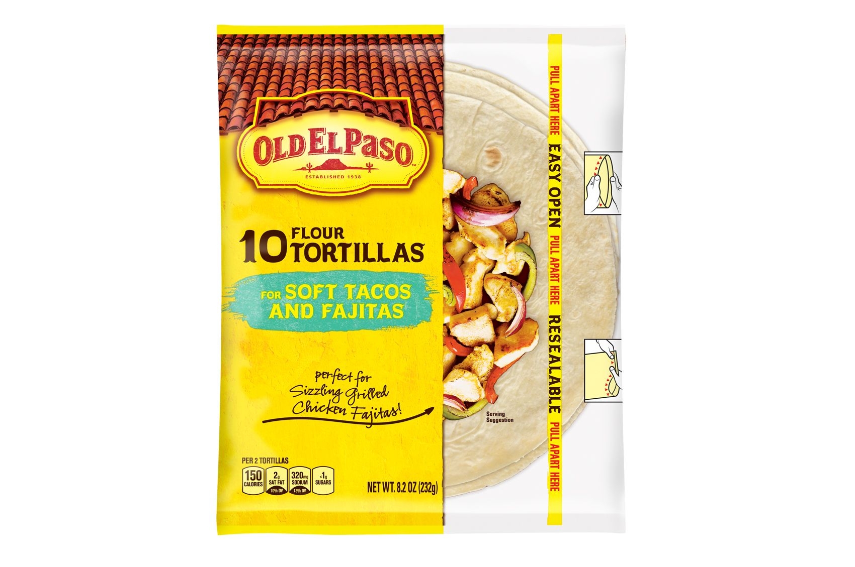 Old El Paso Flour Tortilla Shell, 8.2 Ounce -- 12 per case.