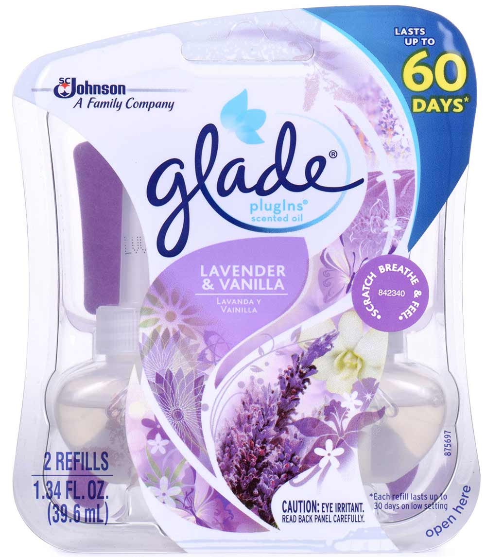 Glade Lavender and Vanilla Plug In Scented Oil Refill, 1.34 Fluid Ounce -- 6 per case.