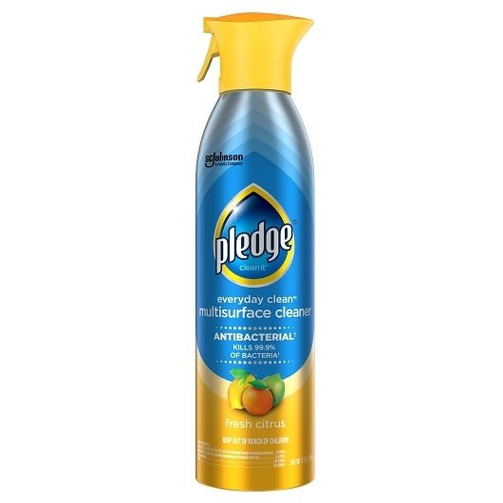Pledge Fresh Citrus Antibacterial Multi-Surface Cleaner, 9.7 Ounce Spray - 6 per case