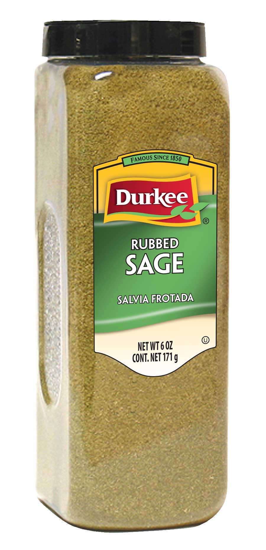 Durkee Rubbed Sage - 6 oz. container, 6 per case