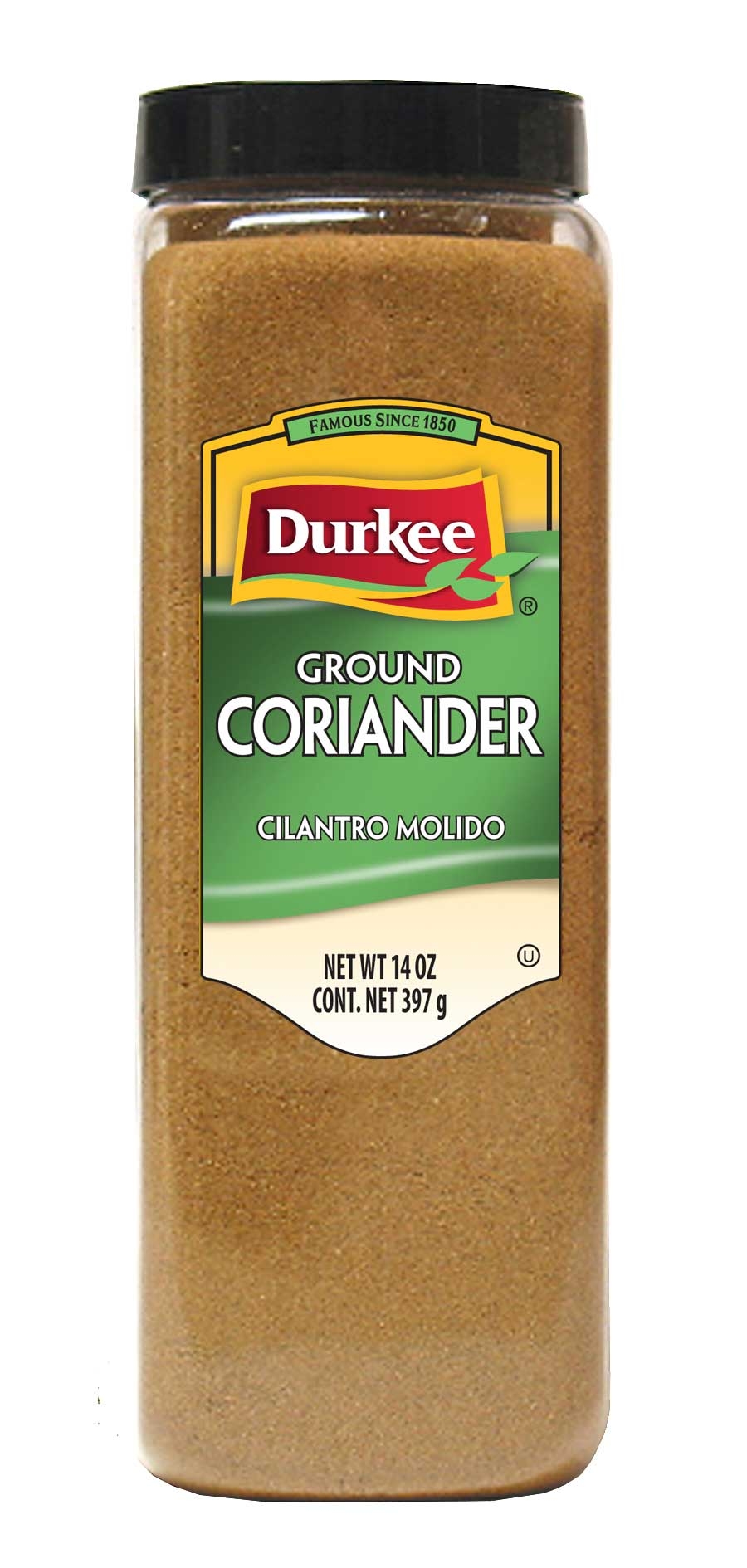 Durkee Ground Coriander - 14 oz. container, 6 per case