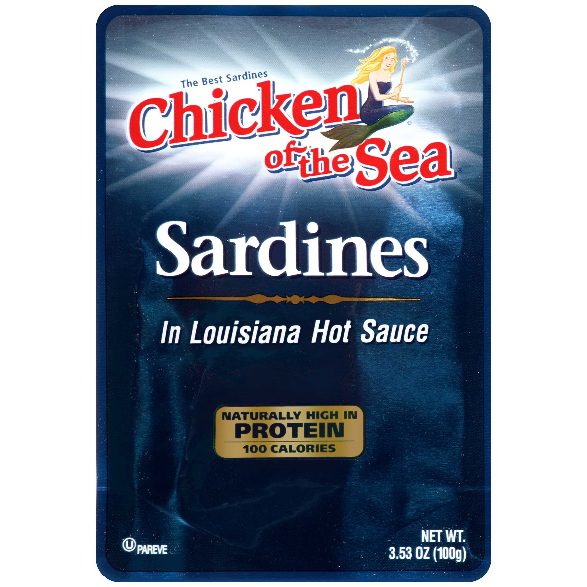 Chicken of the Sea Sardines in Louisiana Hot Sauce, 3.53 Ounce -- 36 per case.