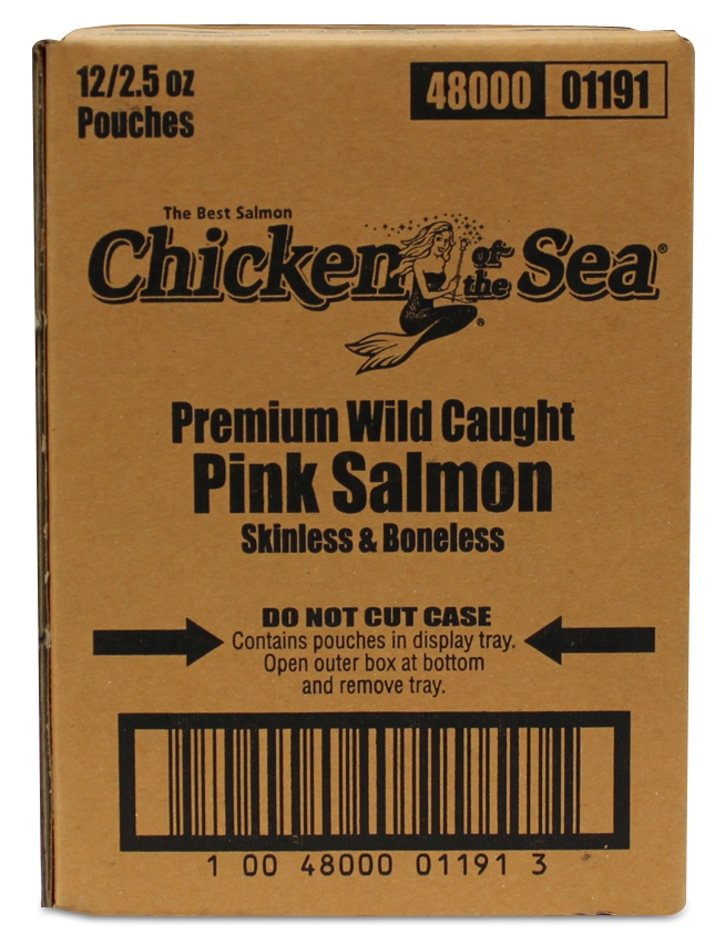 Chicken Of The Sea Premium Skinless and Boneless Pink Salmon Pouch, 3 Ounce -- 12 per case.