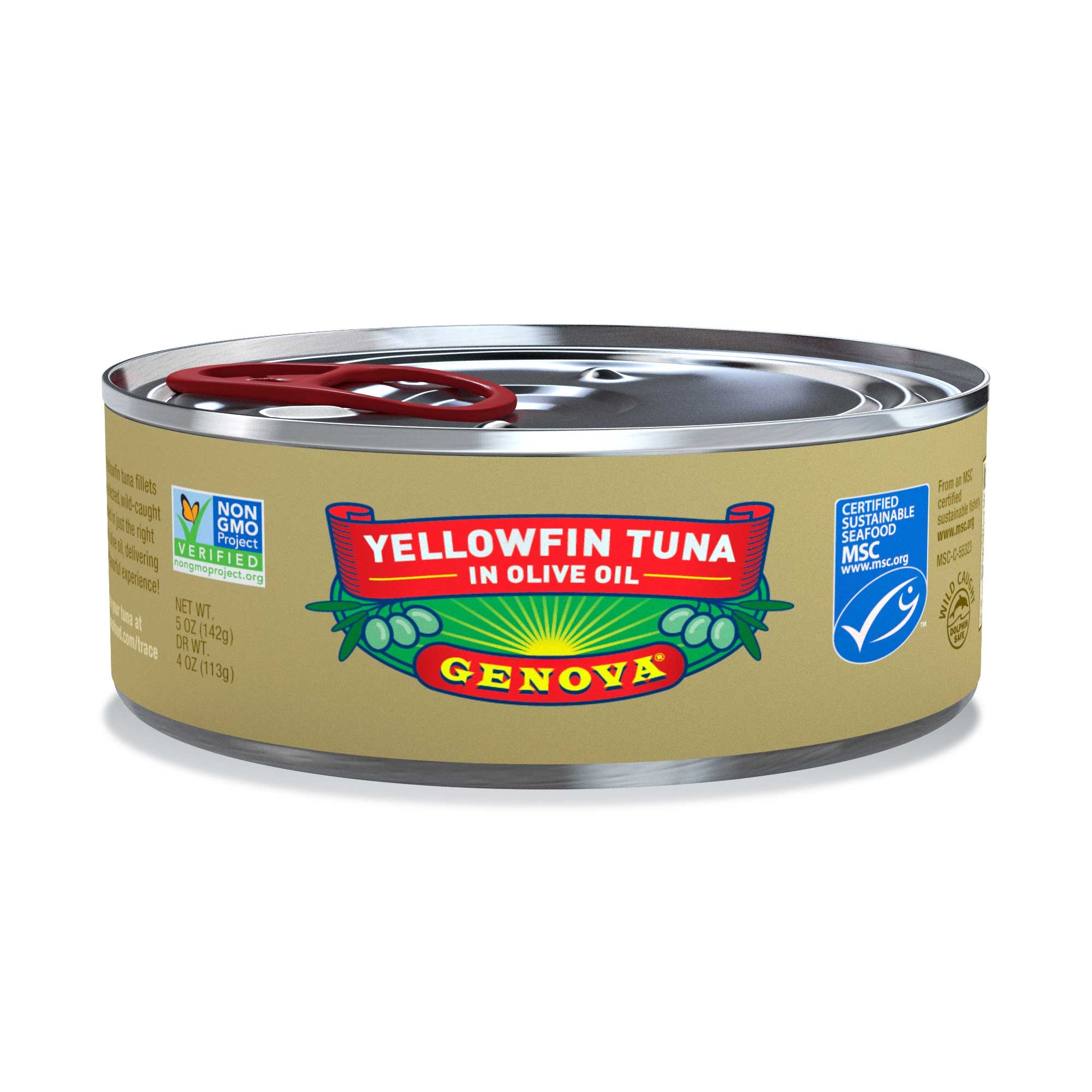 Genova Tonno Yellowfin Tuna in Pure Olive Oil, 5 Ounce -- 24 per case.