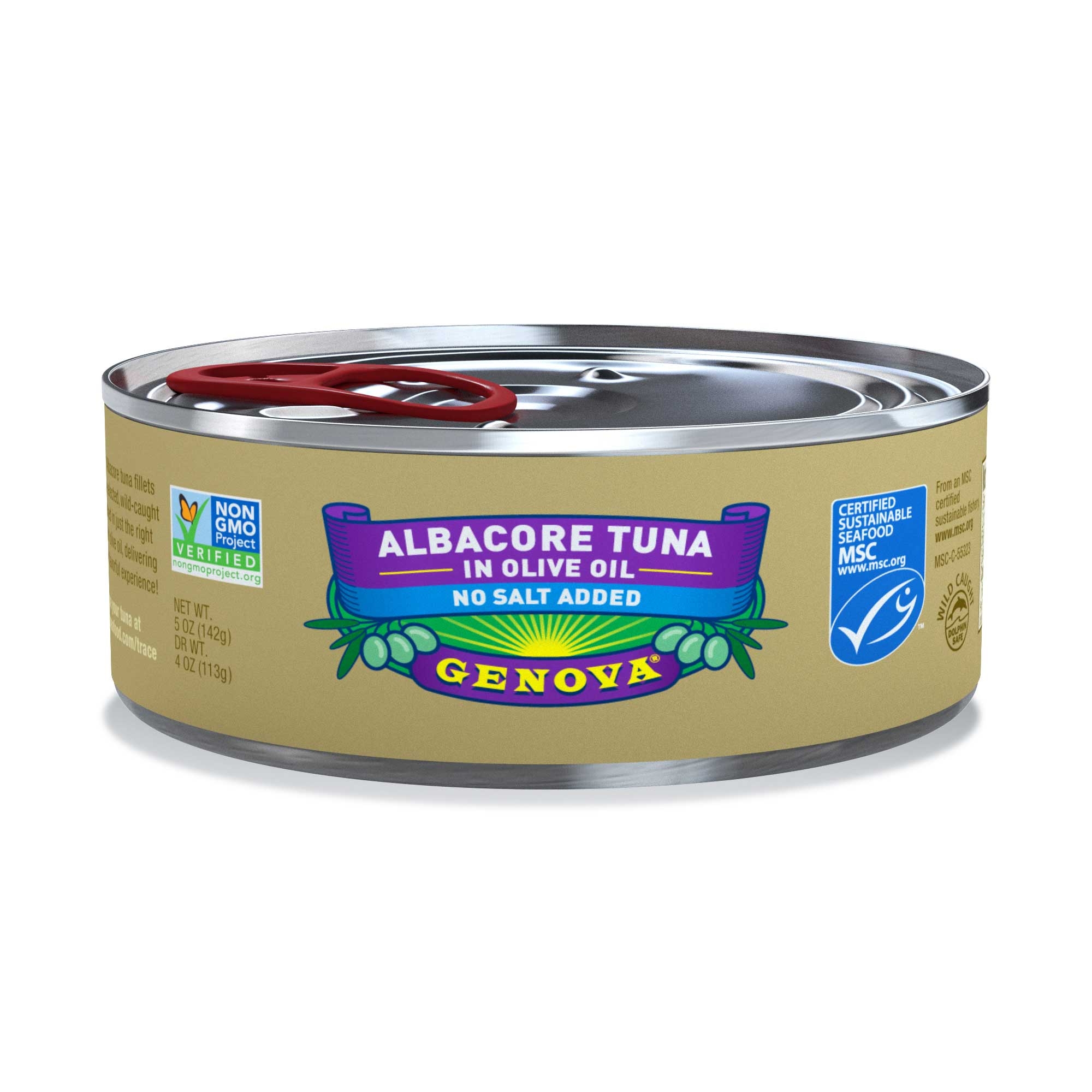 Genova Solid Albacore Tuna in Olive Oil, 5 Ounce -- 12 per case.