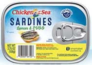 Chicken of the Sea Sardines in Lemon and Extra Virgin Olive Oil, 3.75 Ounce -- 18 per case