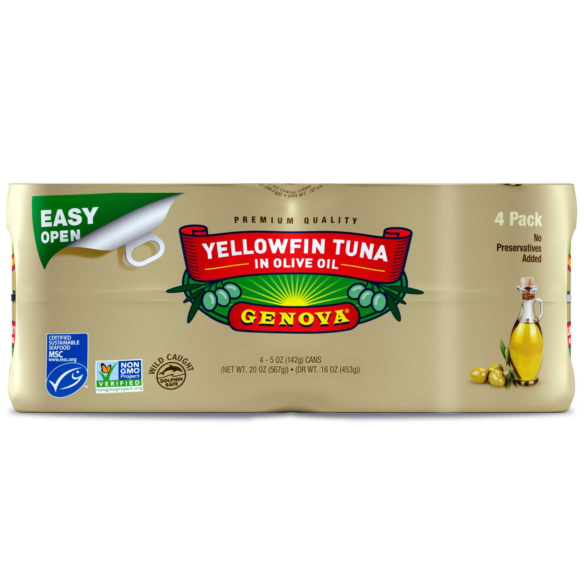 Genova Yellowfin Tuna in Olive Oil, 20 Ounce -- 6 per case.