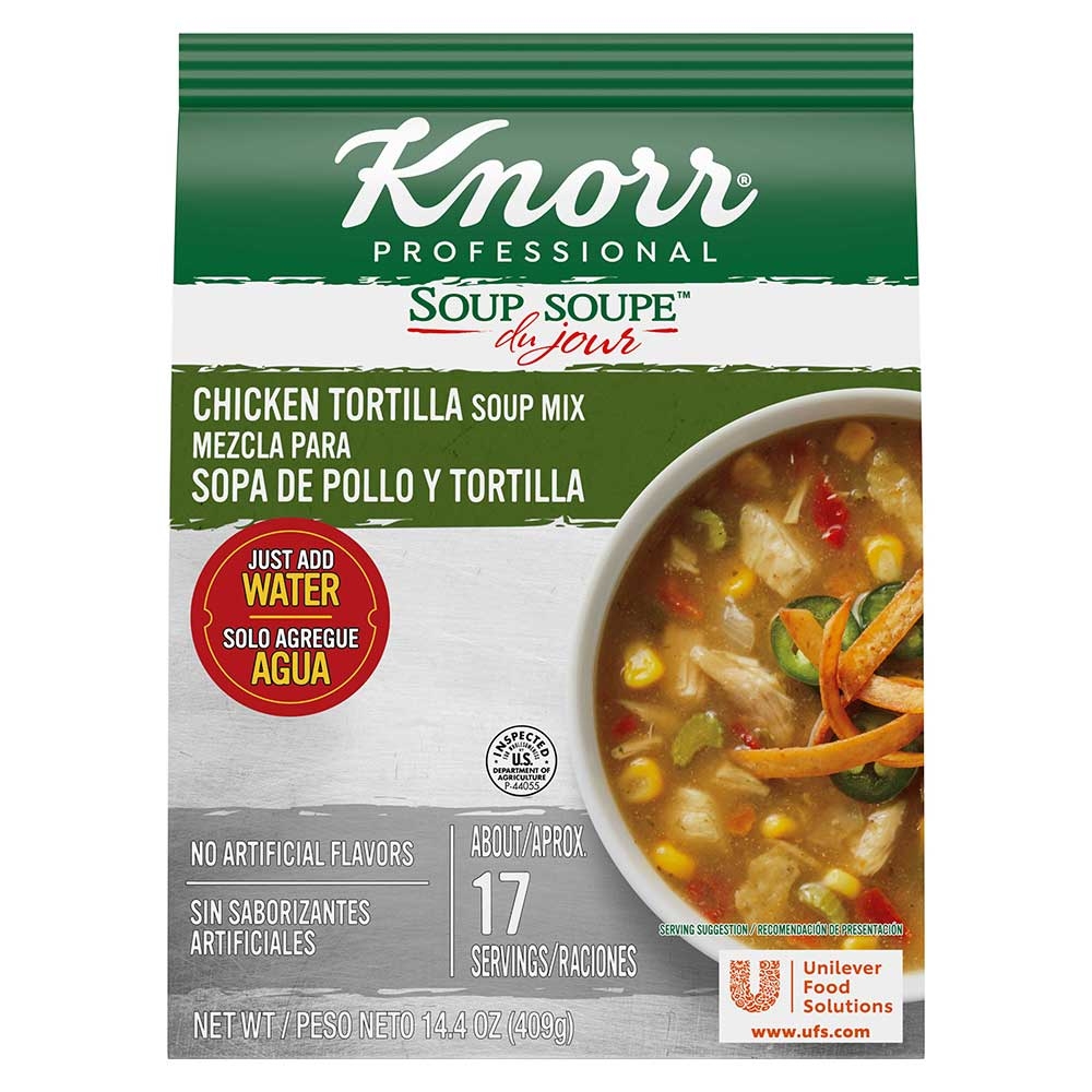 Knorr Professional Soup du Jour Chicken Tortilla Soup Mix, 14.4 Ounce -- 4 per case