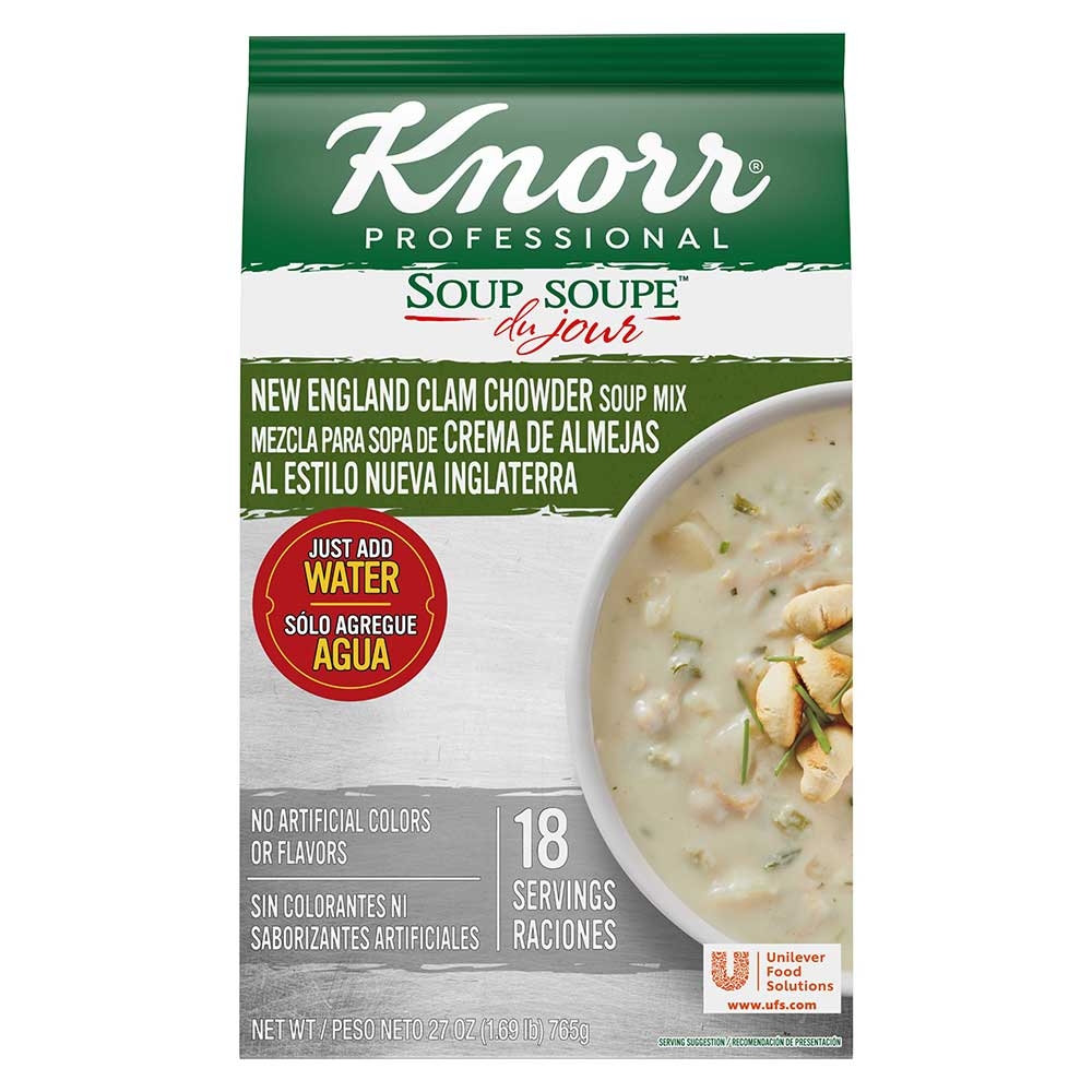 Knorr Professional Soup du Jour New England Clam Chowder Soup Mix, 27 ounce -- 4 per case