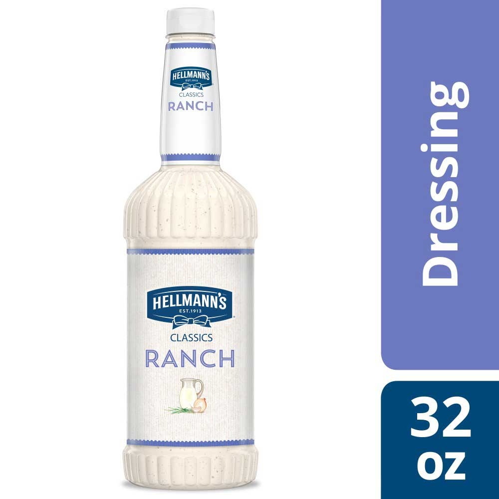 Hellmann's Classics Ranch Salad Dressing Salad Bar Bottle, 32 Fluid Ounce -- 6 Per Case