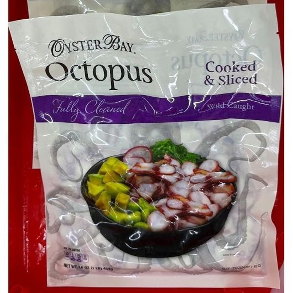 Oyster Bay Cooked Cleaned Sliced Octopus Rings, 1 Pound - 4 per case