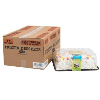 Rich Jon Donaire Chocolate Decorated Festive Ice Cream Cake, 77 Ounce -- 4 per case.