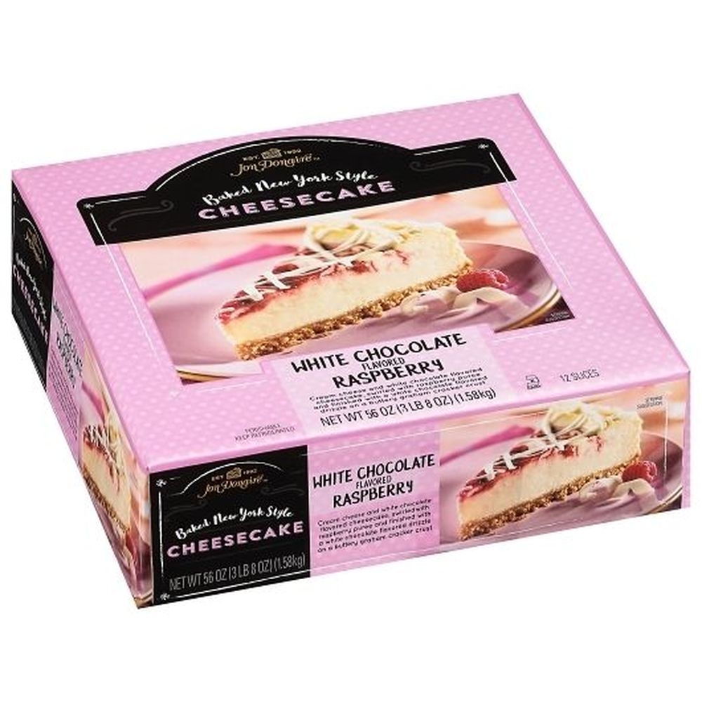 Rich Jon Donaire Baked New York White Chocolate Raspberry Cheese Cake, 56 Ounce -- 4 per case.