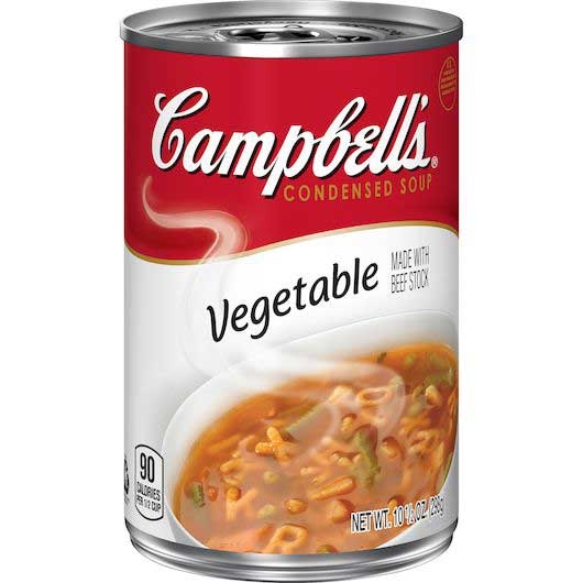 Campbells Red and White Vegetable Condensed Soup with Beef Stock, 10.5 Ounce -- 12 per case