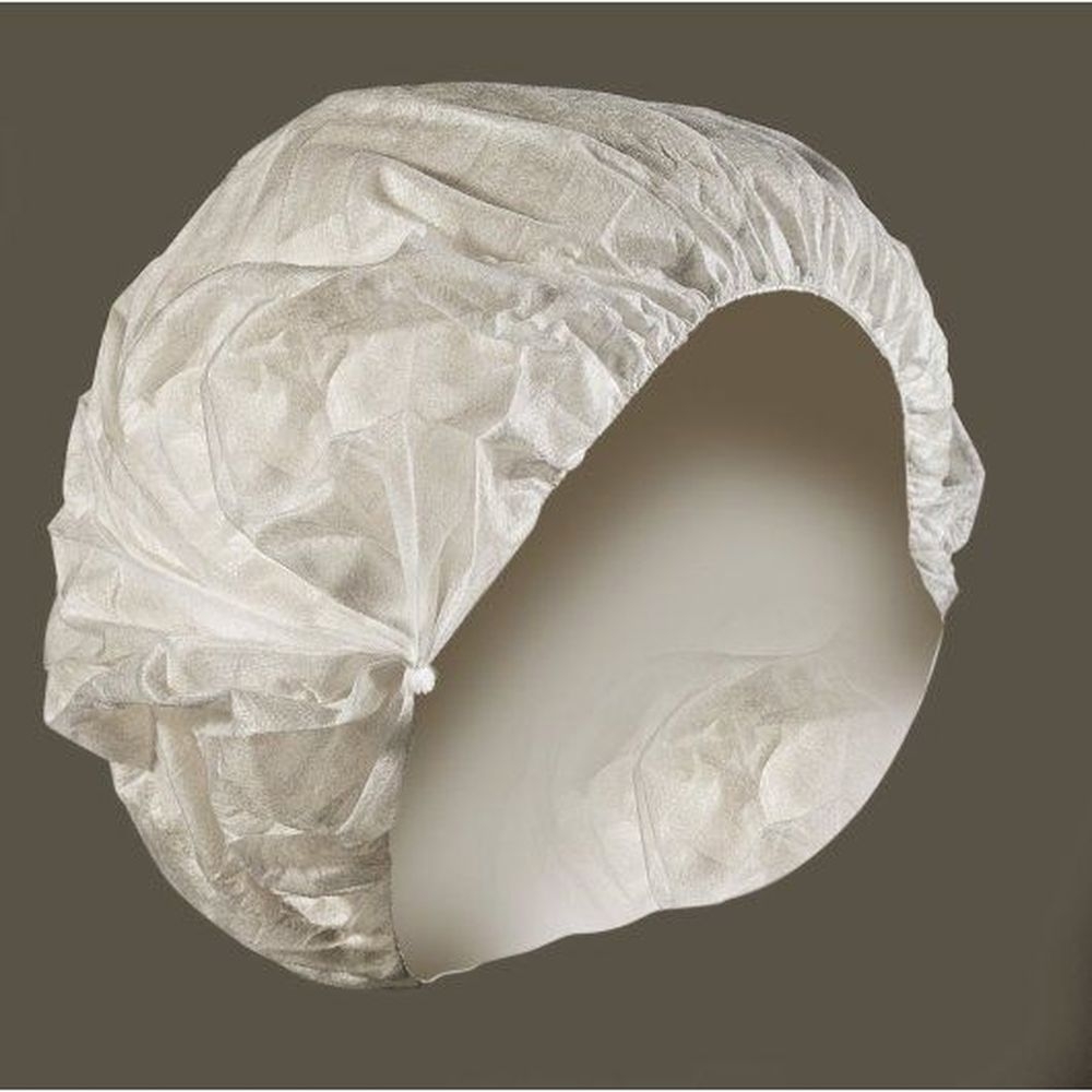 Disco 21 inch White Bouffant Cap, 100 count - 10 per case