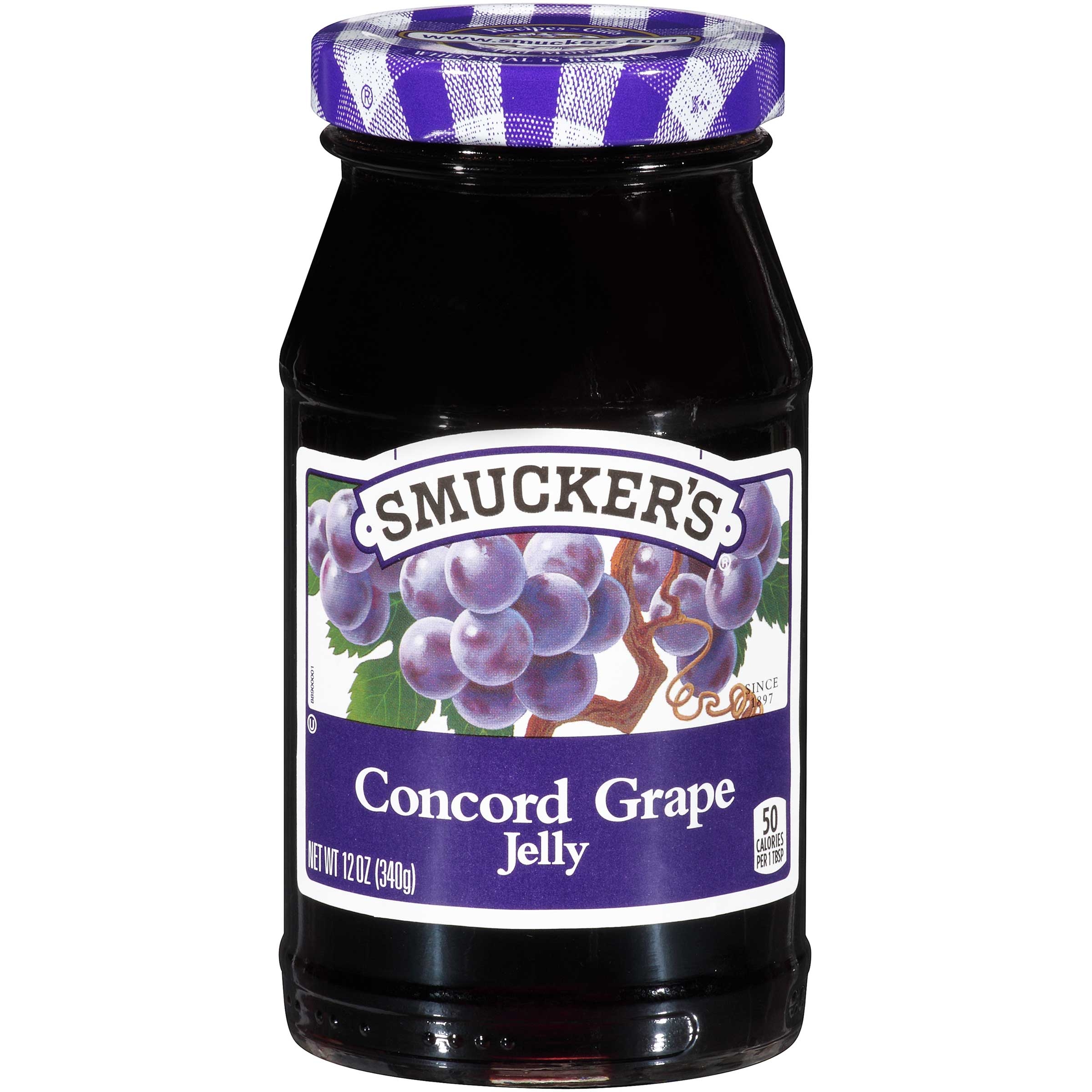 Smuckers Concord Grape Jelly, 12 Ounce -- 12 per case.