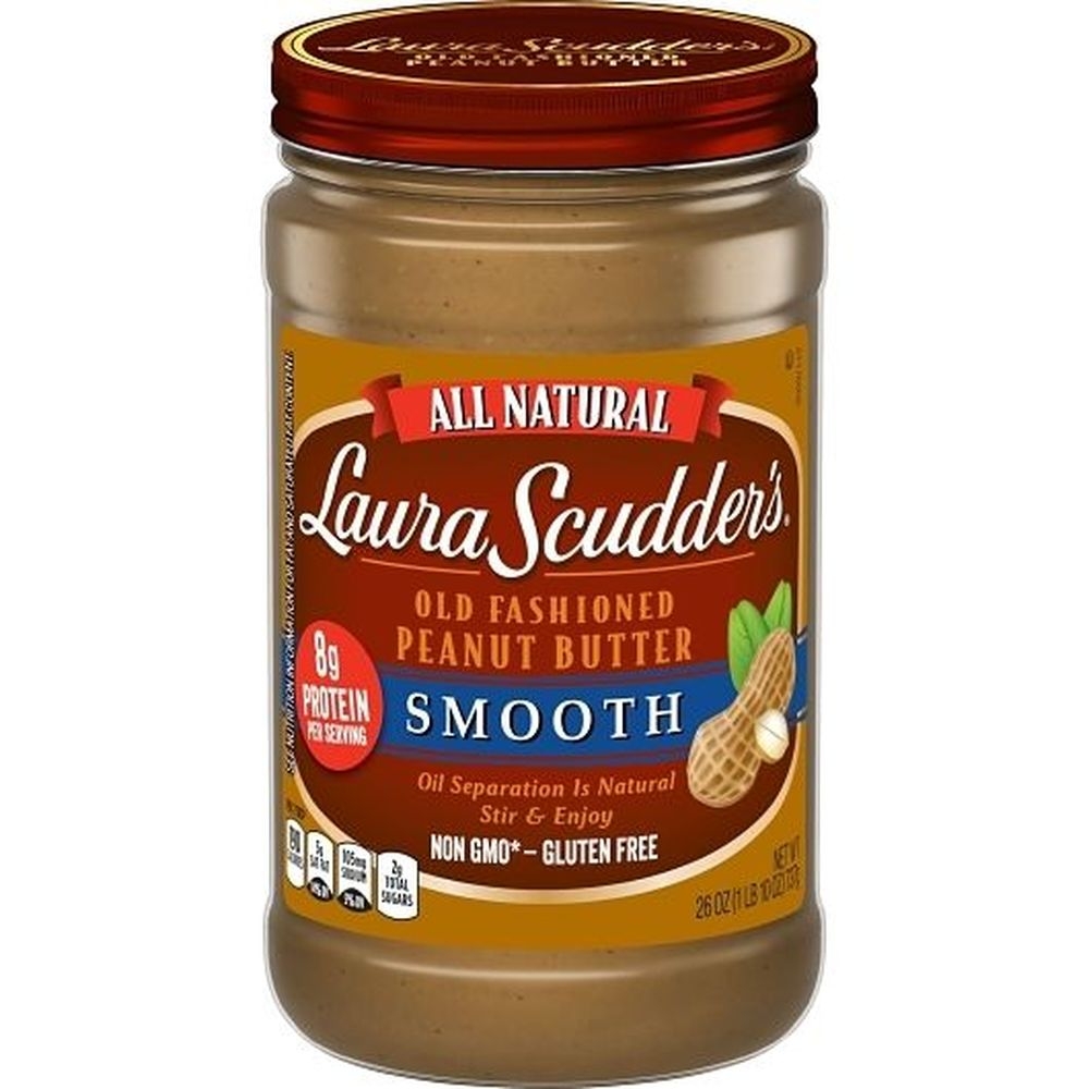 Laura Scudders Smooth Peanut Butter, 26 Ounce -- 6 per case