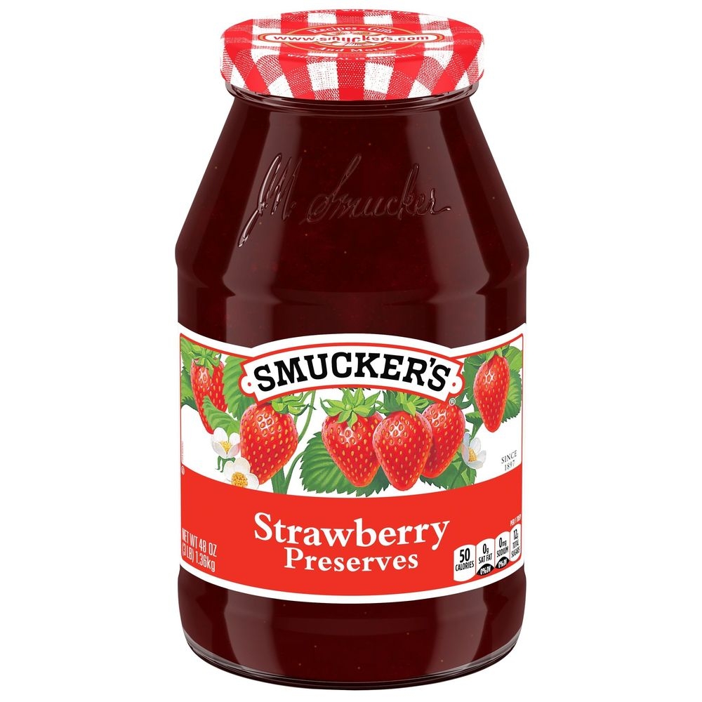 Smucker Strawberry Preserves, 48 Ounce -- 6 per case