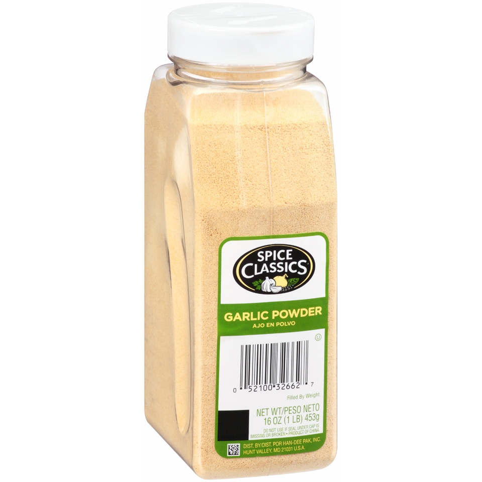 Spice Classics Garlic Powder - 1 lb. container, 6 per case