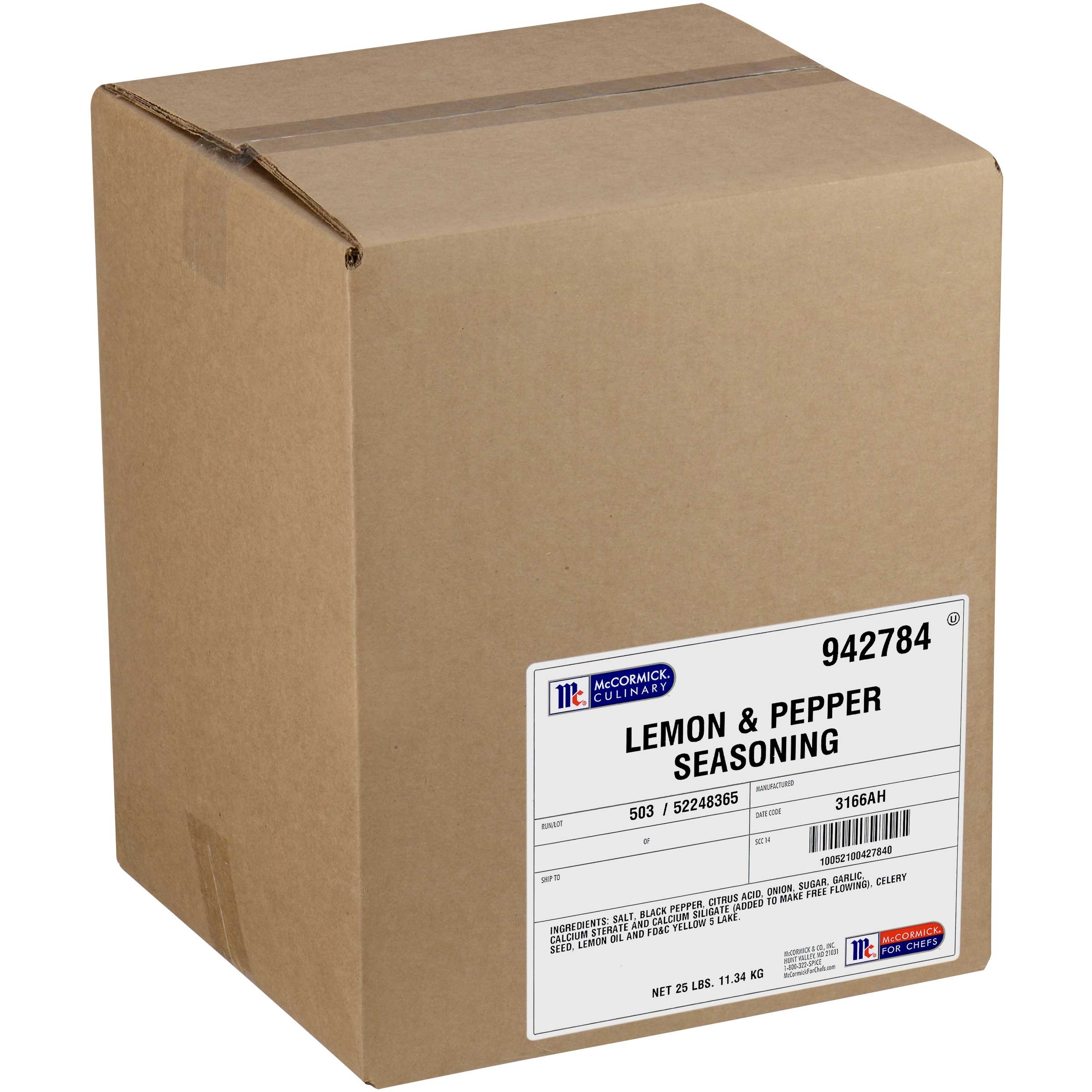 McCormick Culinary Lemon & Pepper Seasoning Salt, 25 lbs.