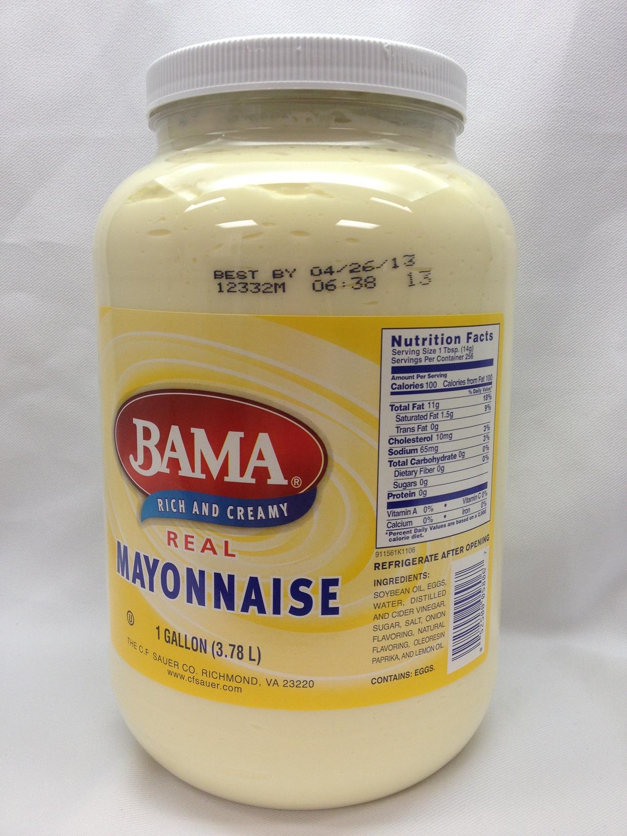Bama Mayonnaise, 1 Gallon -- 4 per case.