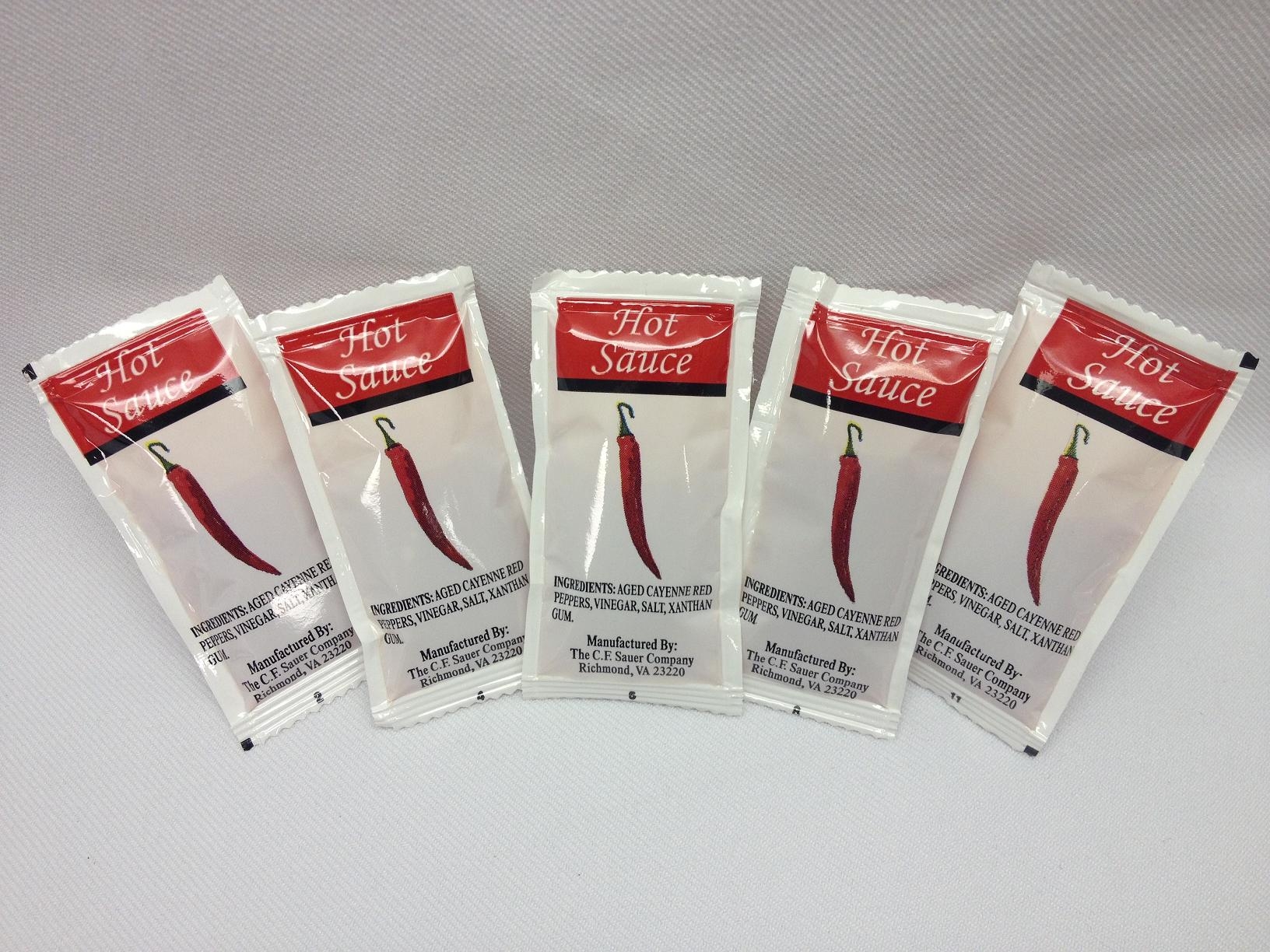 Commodity Dressing Hot Sauce, 7 Gram -- 200 per case.