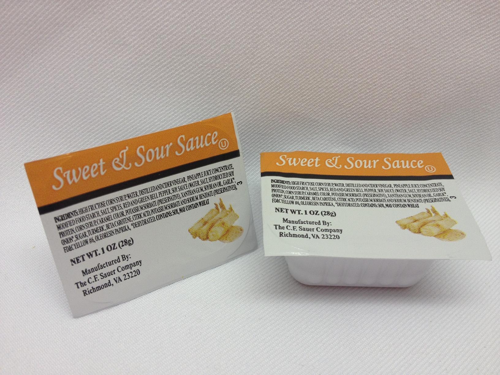 Commodity Dressing Sweet and Sour Sauce, 1 Ounce Cup -- 100 per case.